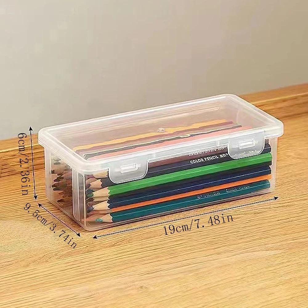 1 pcs Translucent Pencil Case – Large Capacity Organizer for School & Office
