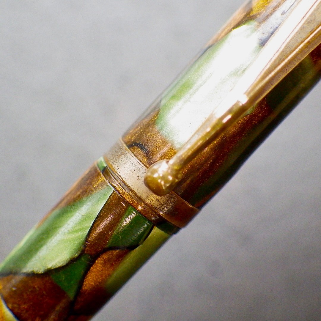 FREE US Ship•Serviced•PETER PAN Mech Pencil•Moss Agate•GT•Twist•1.18mm•Eraser