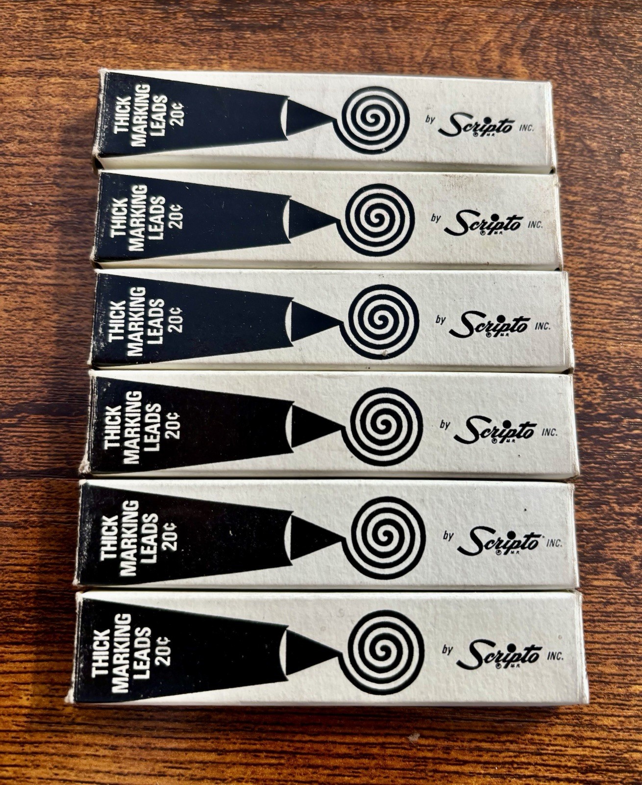 Scripto Thick Marking Leads Black G920 Lot of 6 packs of 4 NOS