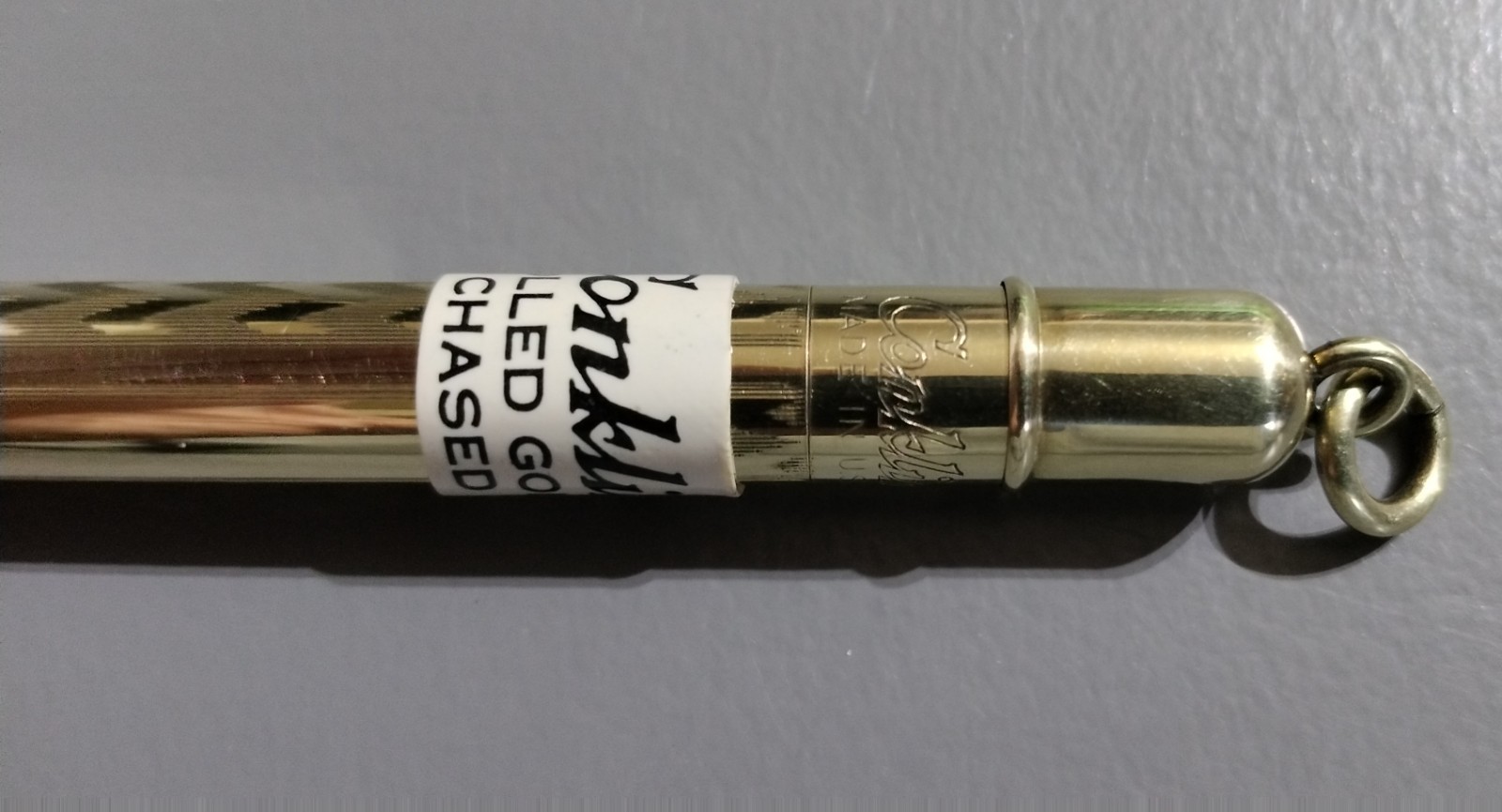 Vintage 1920 Conklin Mechanical Pencil Rolled Gold Chased With Engraving Rare