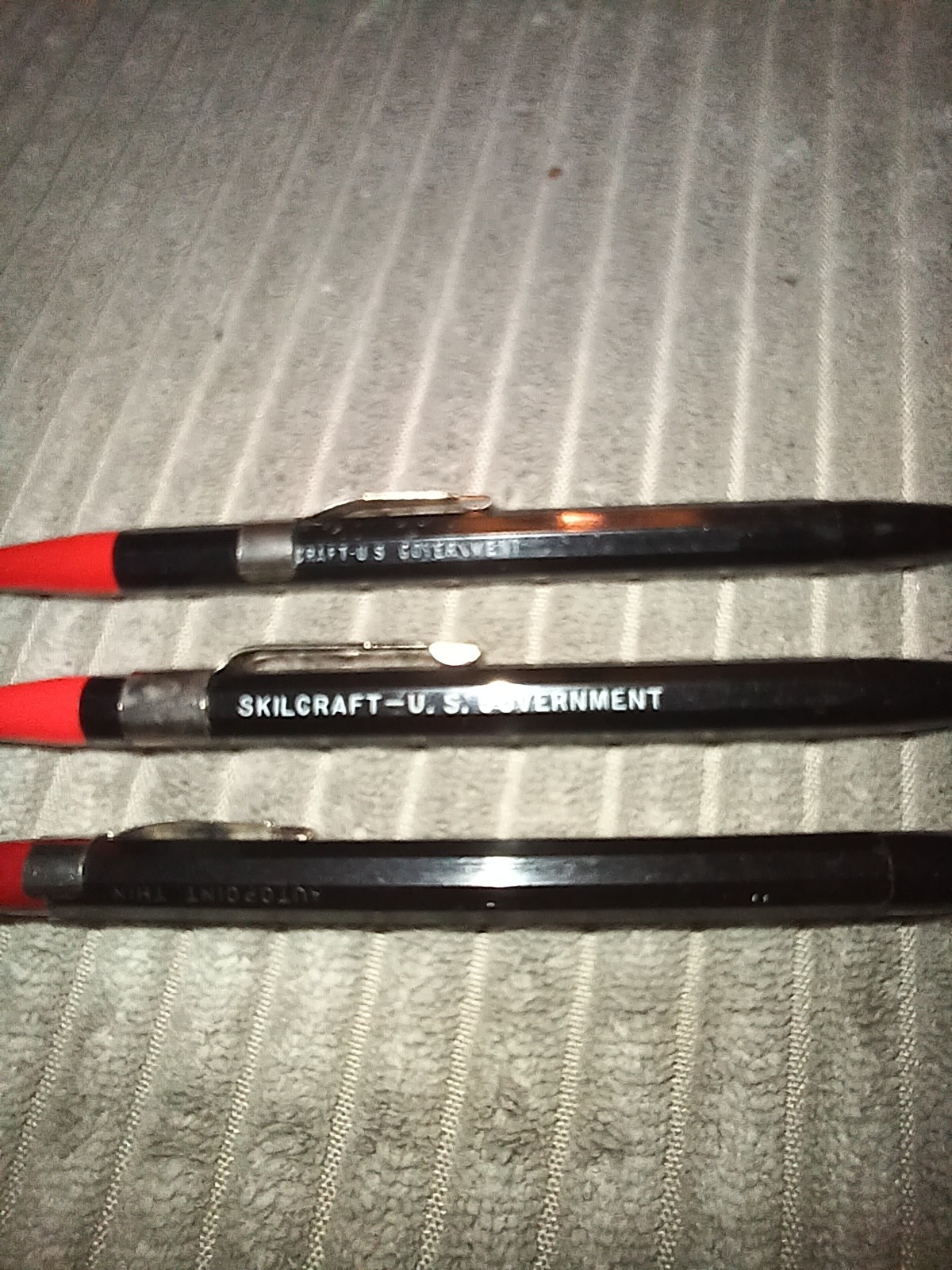 6 VTG Mechanical Pencils Skilcraft US Government 3 Double Ended Red/Black Read