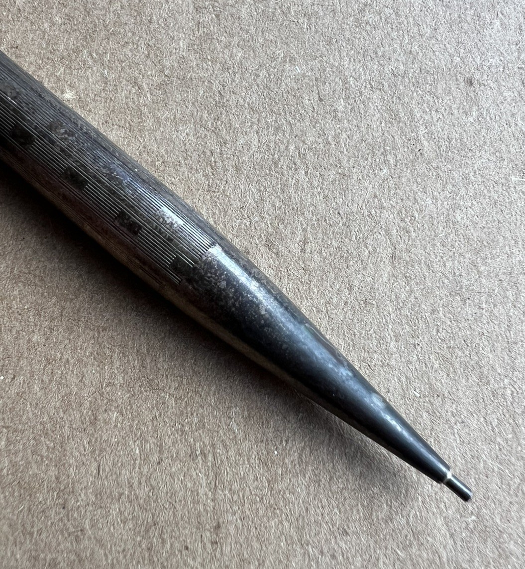 Vintage 1920s Ingersoll Redipoint Rolled Silver Mechanical Pencil Engine Turned