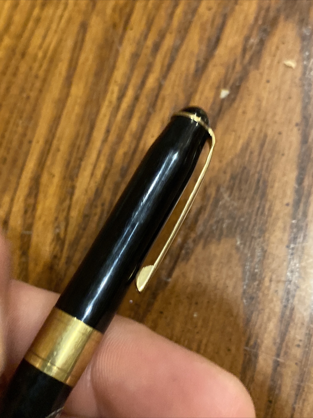 Vtg VENUS 047 G Mechanical Twist Pencil Black w Gold Tone Accents Original Label