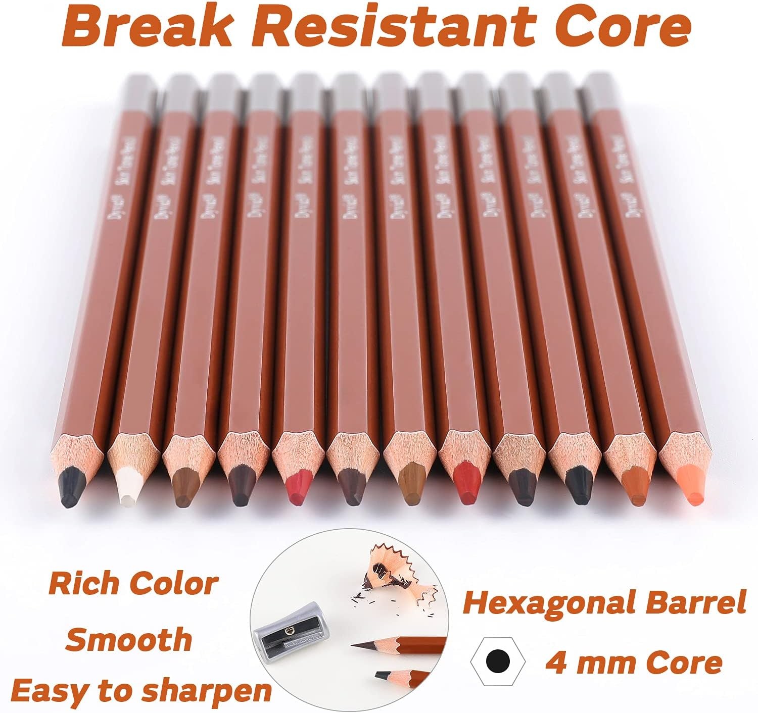 Dyvicl Skin Tone Colored Pencils for Adult 1 Count (Pack of 12), Assorted