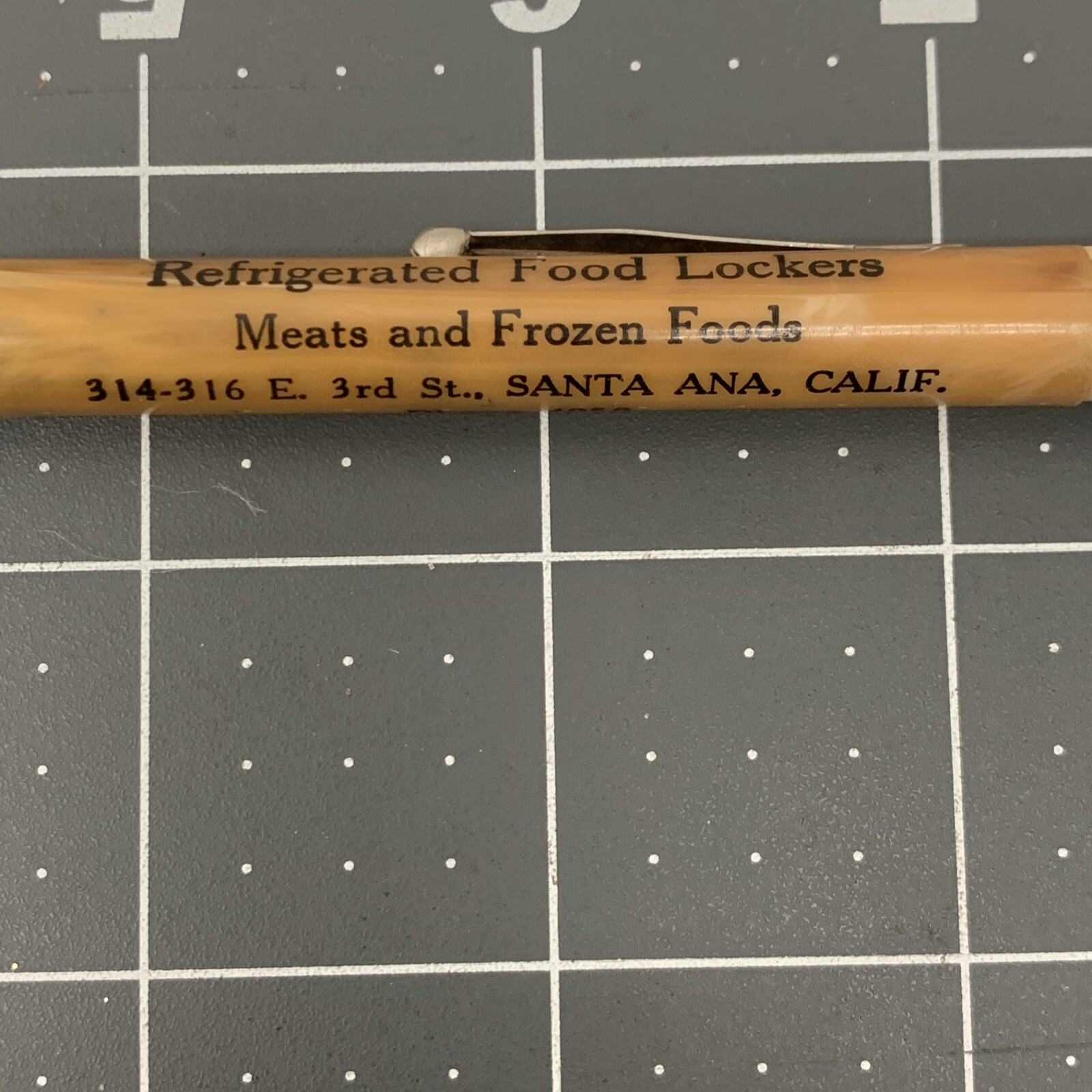 Vintage Ritepoint Mechanical Pencil Refrigerated Food Lockers California USA