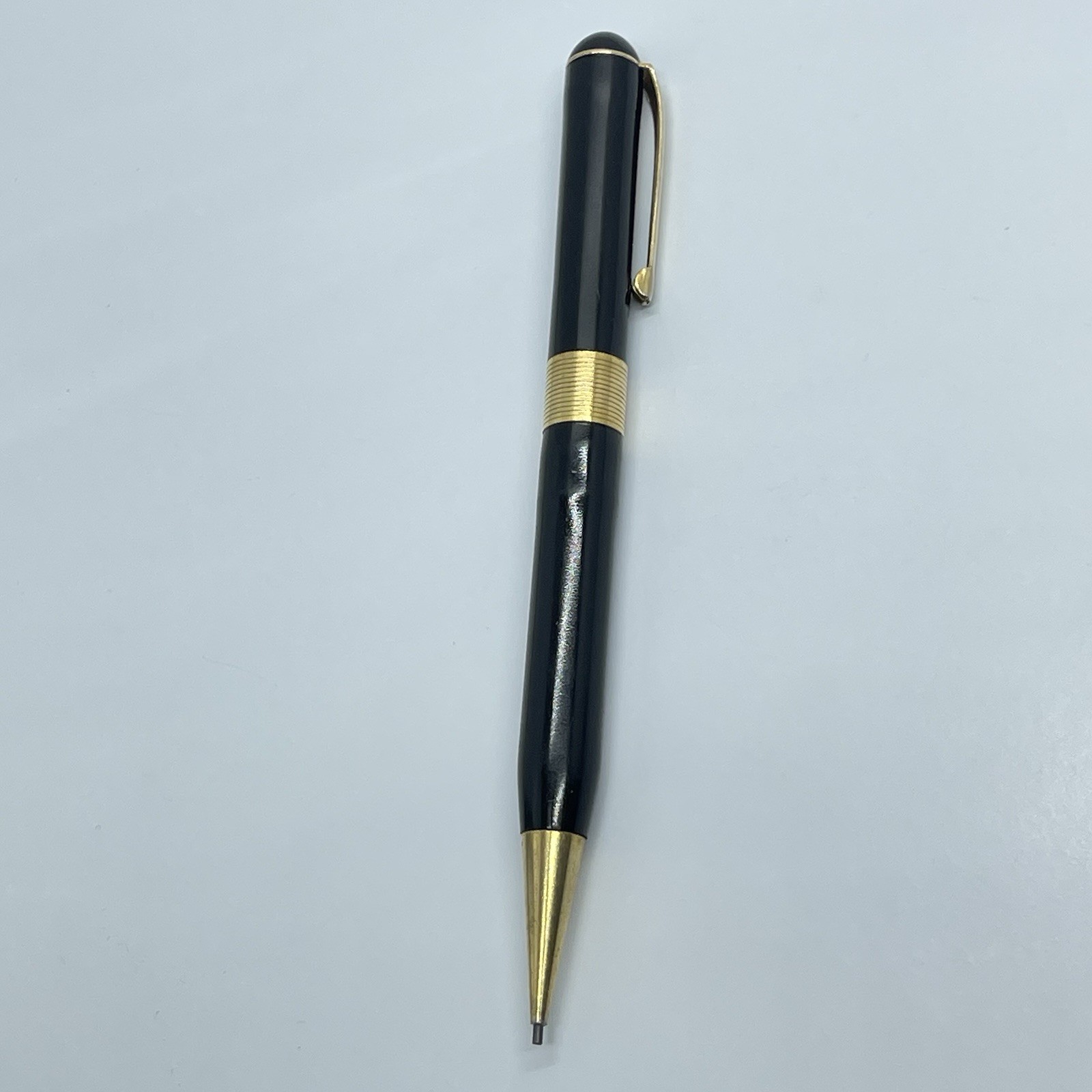 Penman USA Black and Gold Tone Mechanical Pencil with Name ” Fern Able” Vintage