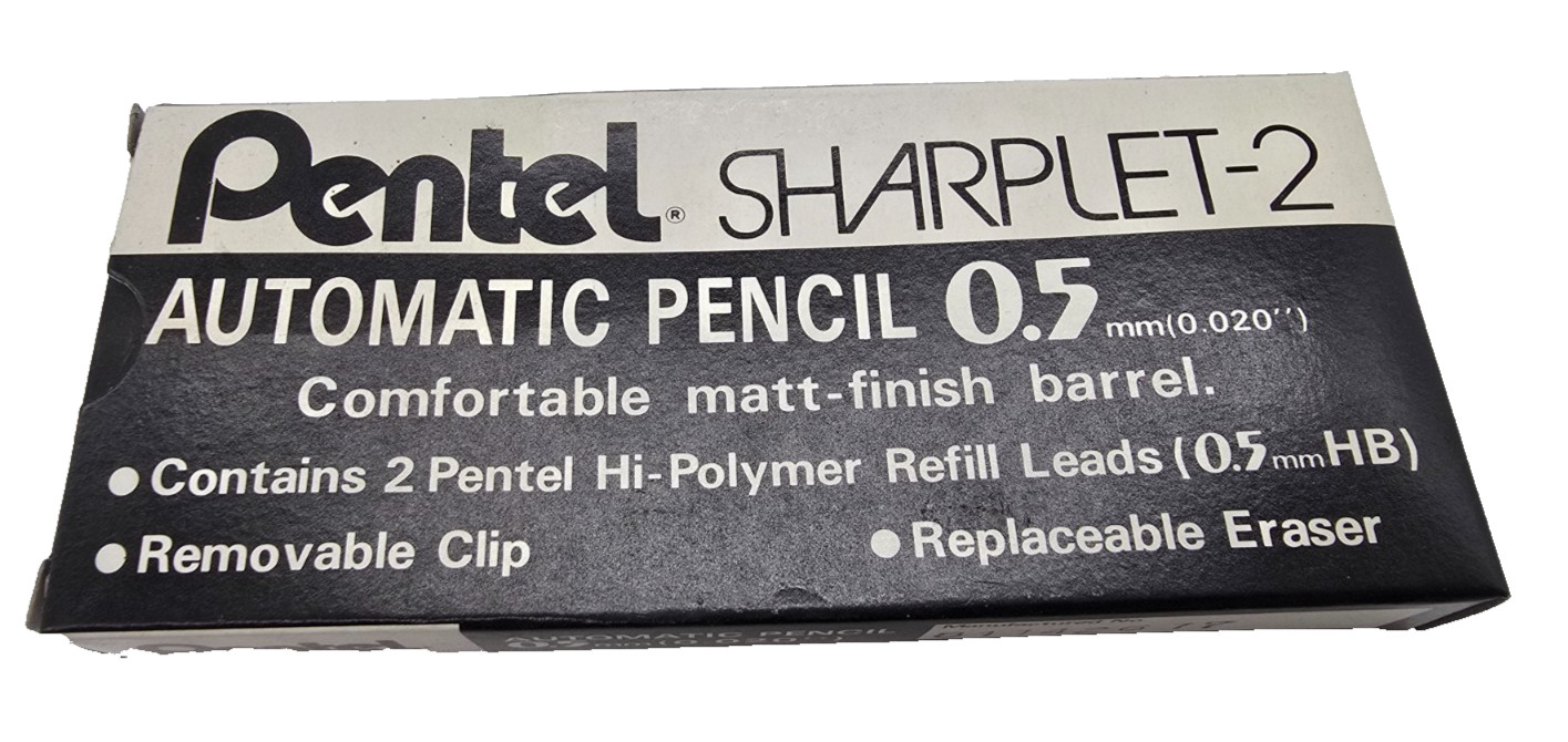 Vintage Pentel 0.5MM A125 Sharplet-2 Automatic Mechanical Pencils Lot Of 12 NOS
