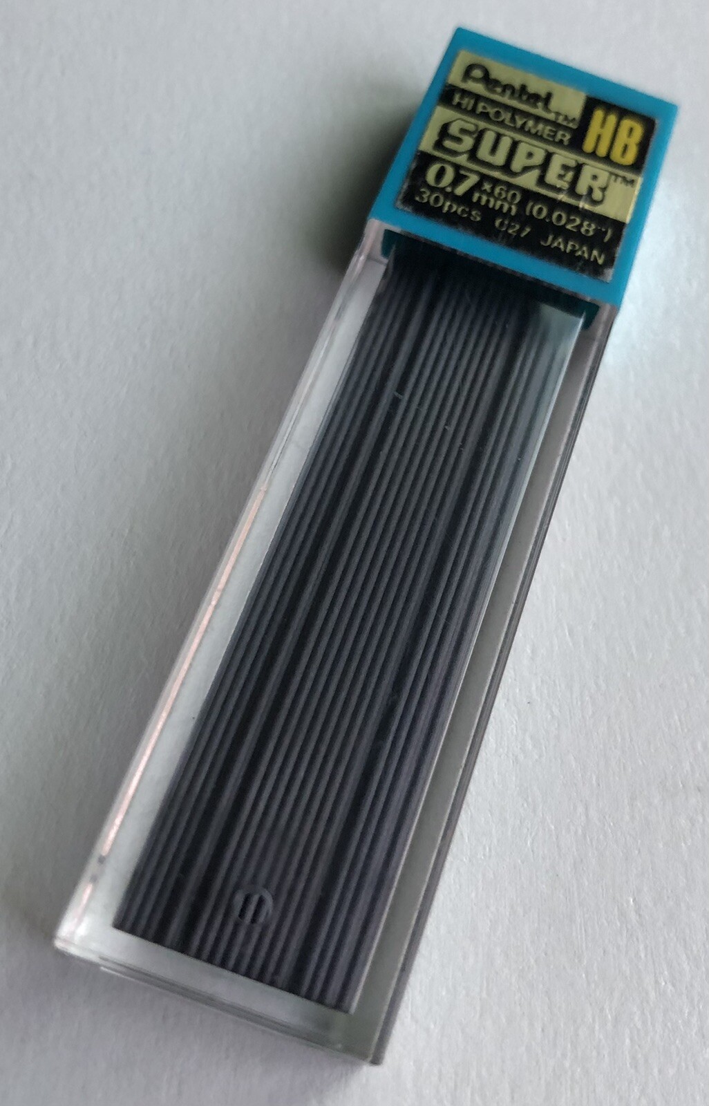 Vintage PENTEL Hi Polymer HB Mechanical Pencil Lead .7mm Black NOS 30pk Japan
