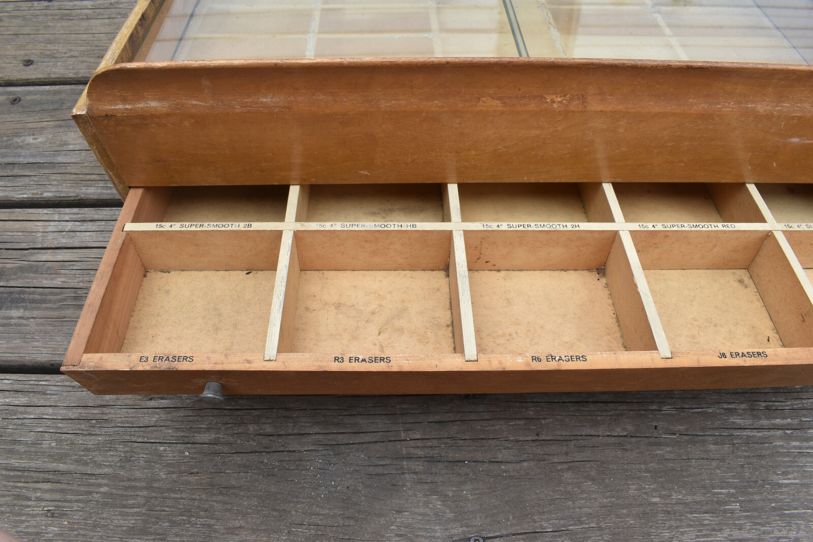 Vintage sheaffer fineline lead erasers mechanical pencil countertop display case