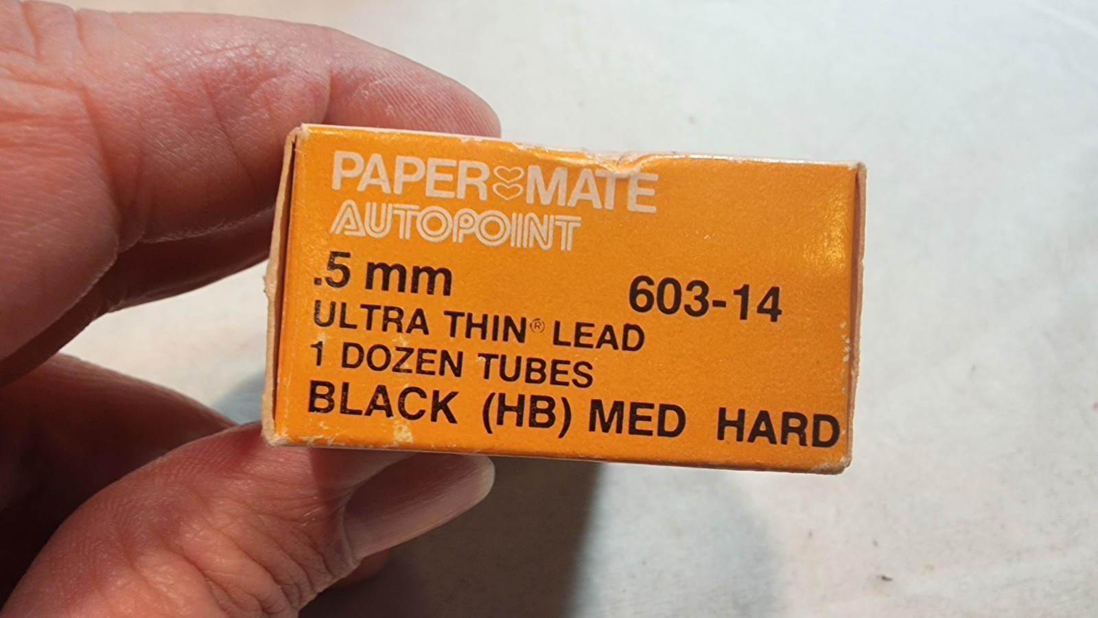 Vintage Autopoint Black Med Hard Leads Box of 10 Tubes .5 mm Paper Mate, 603-14