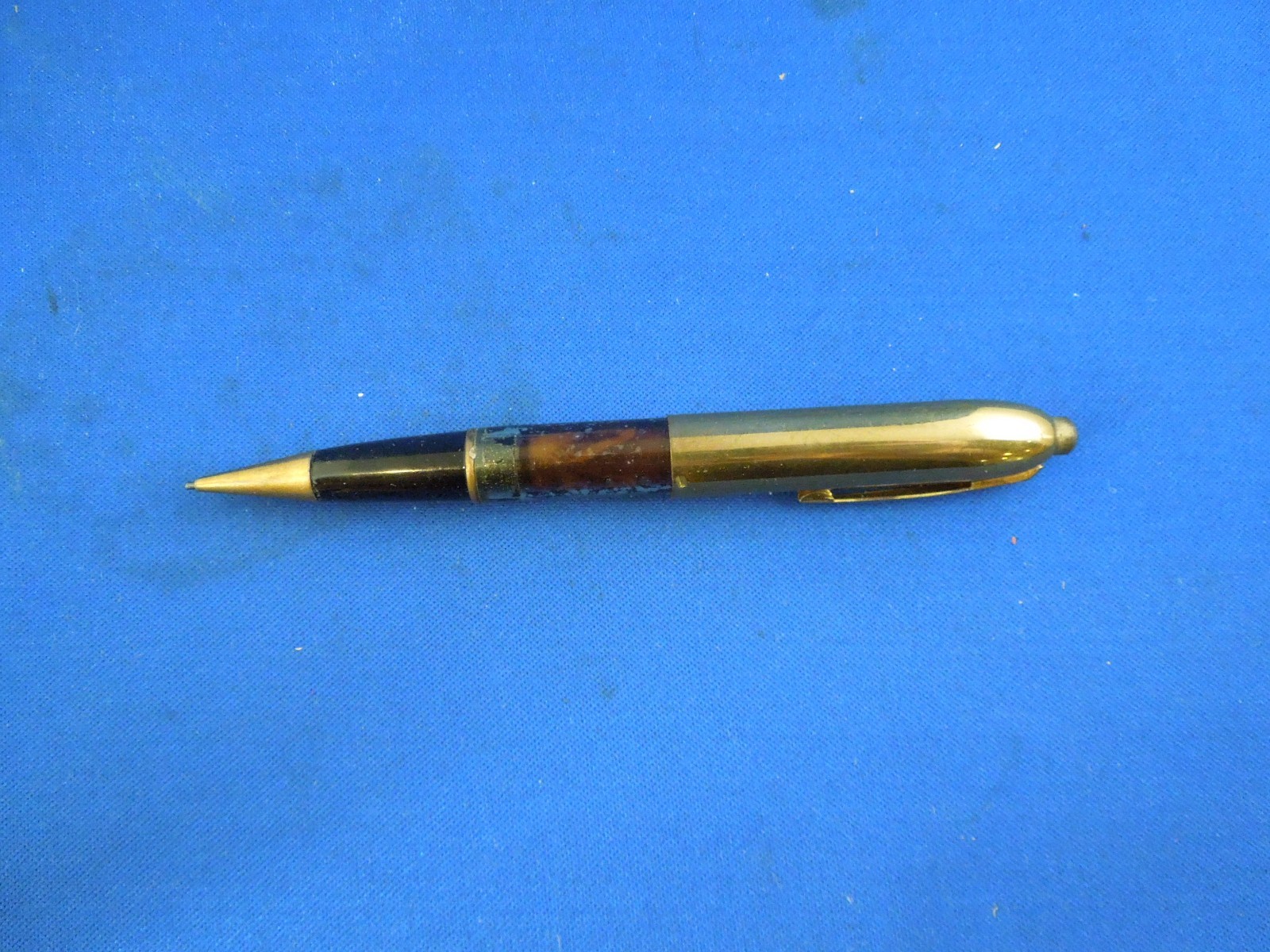 Vintage Mechanical Pencil Fancy Desk Pen Style Goldtone and Brown