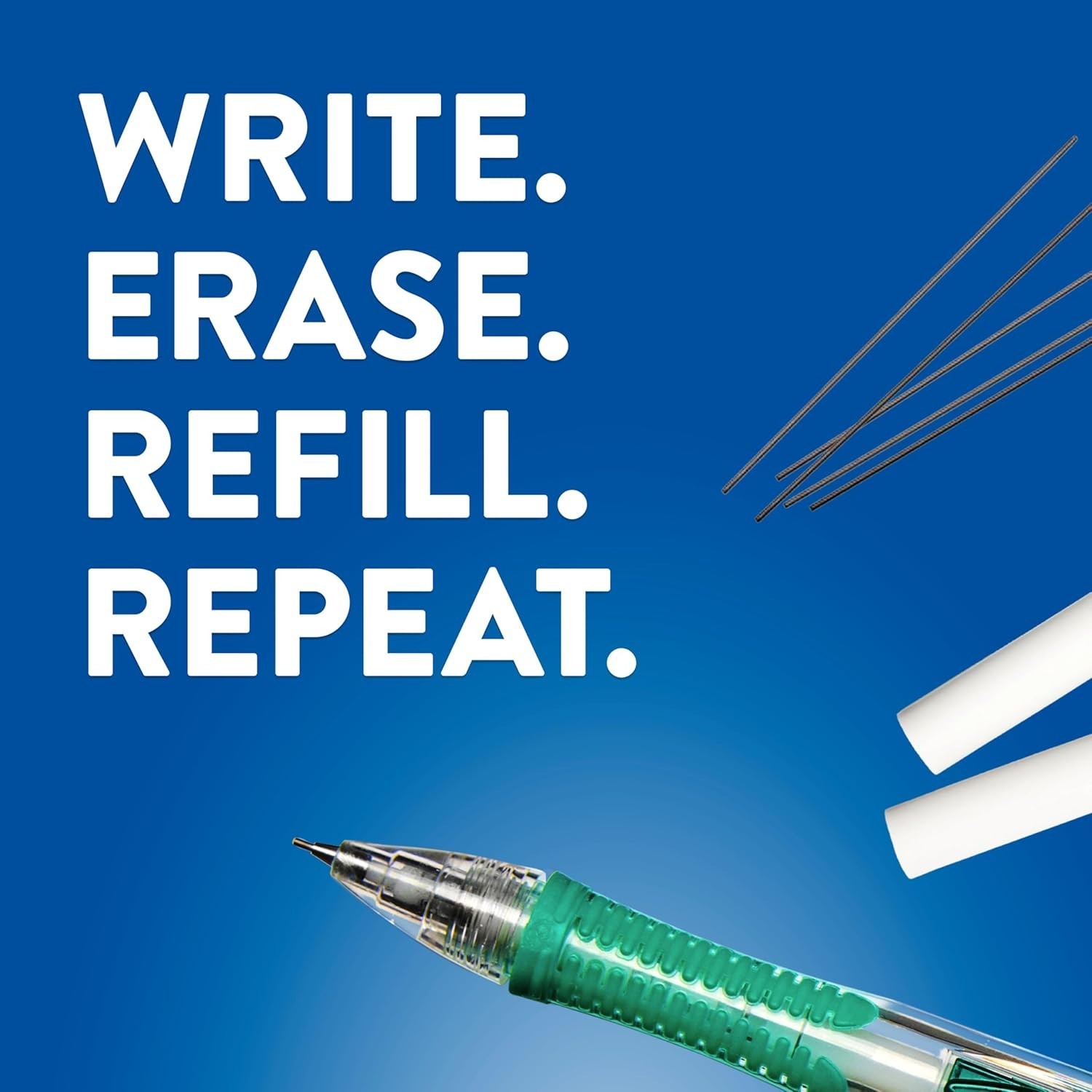 Clearpoint Mechanical Pencils, 0.7mm Lead, Erasable, 6 Pack