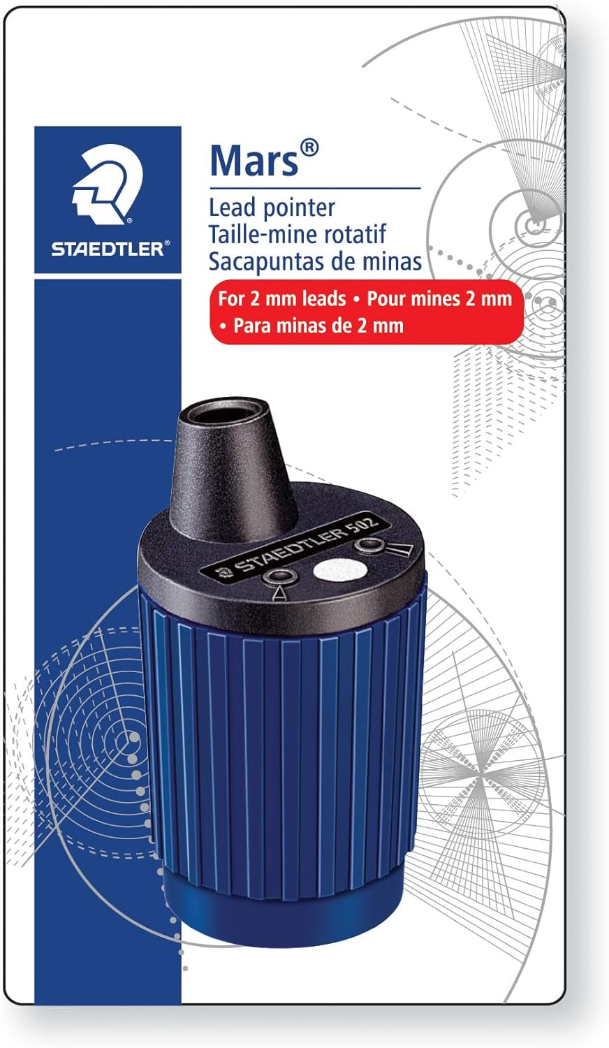 Mars Lead Pointer: Rotary Mechanical Pencil Lead Sharpener for 2Mm Holders, Prec