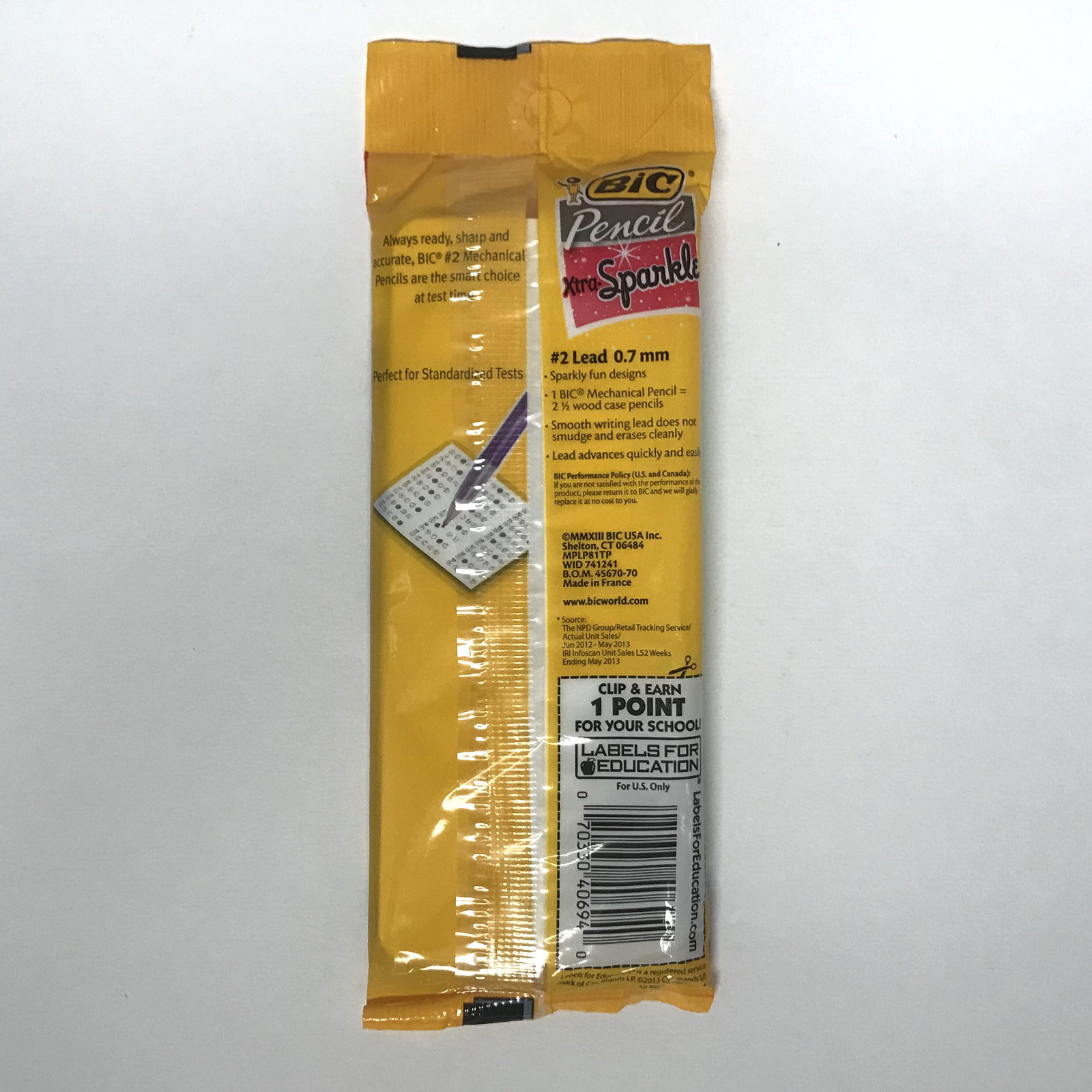 BIC XTRA SPARKLE Mechanical Pencil, 8ct Medium Point (0.7mm) | #2 LEAD Asst Clrs