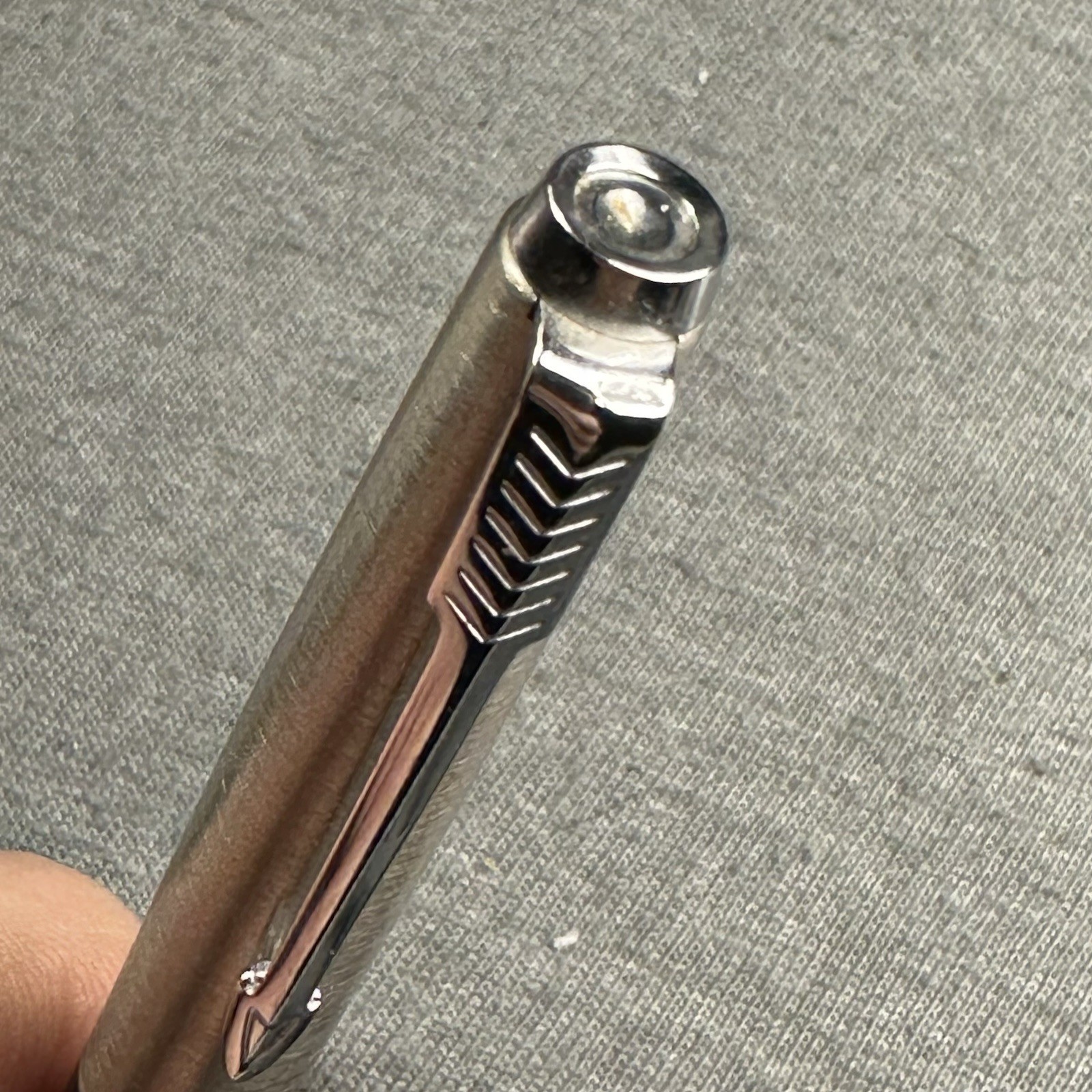 Parker Pencil Unknown Model Dimple-Top Cap Blue Barrel Made In USA Working