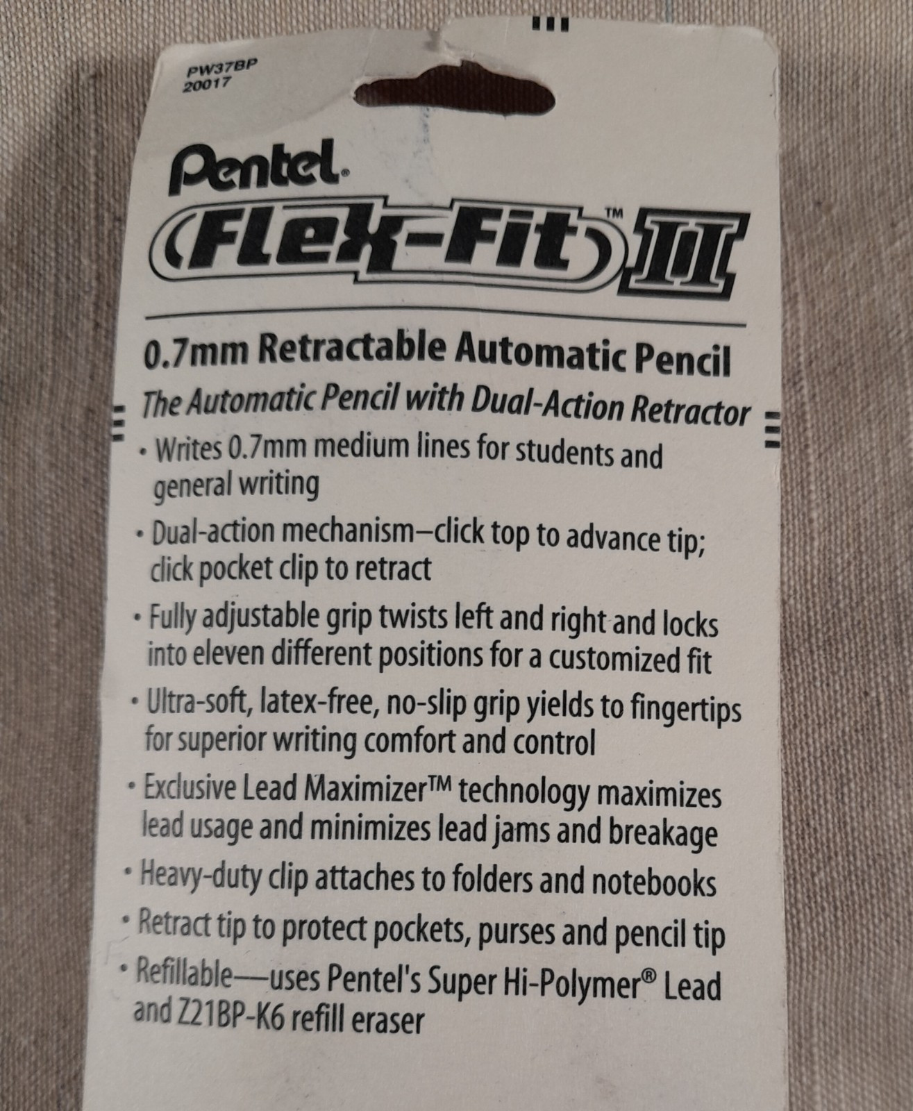 New Sealed NOS VTG Pentel Flex-Fit II Automatic pencil 0.7mm