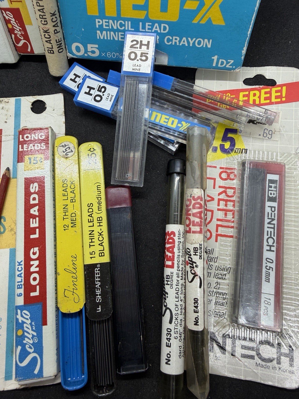 Vintage Mechanical Pencil Lead Lot Scripto Pilot Etc Mixed Lot