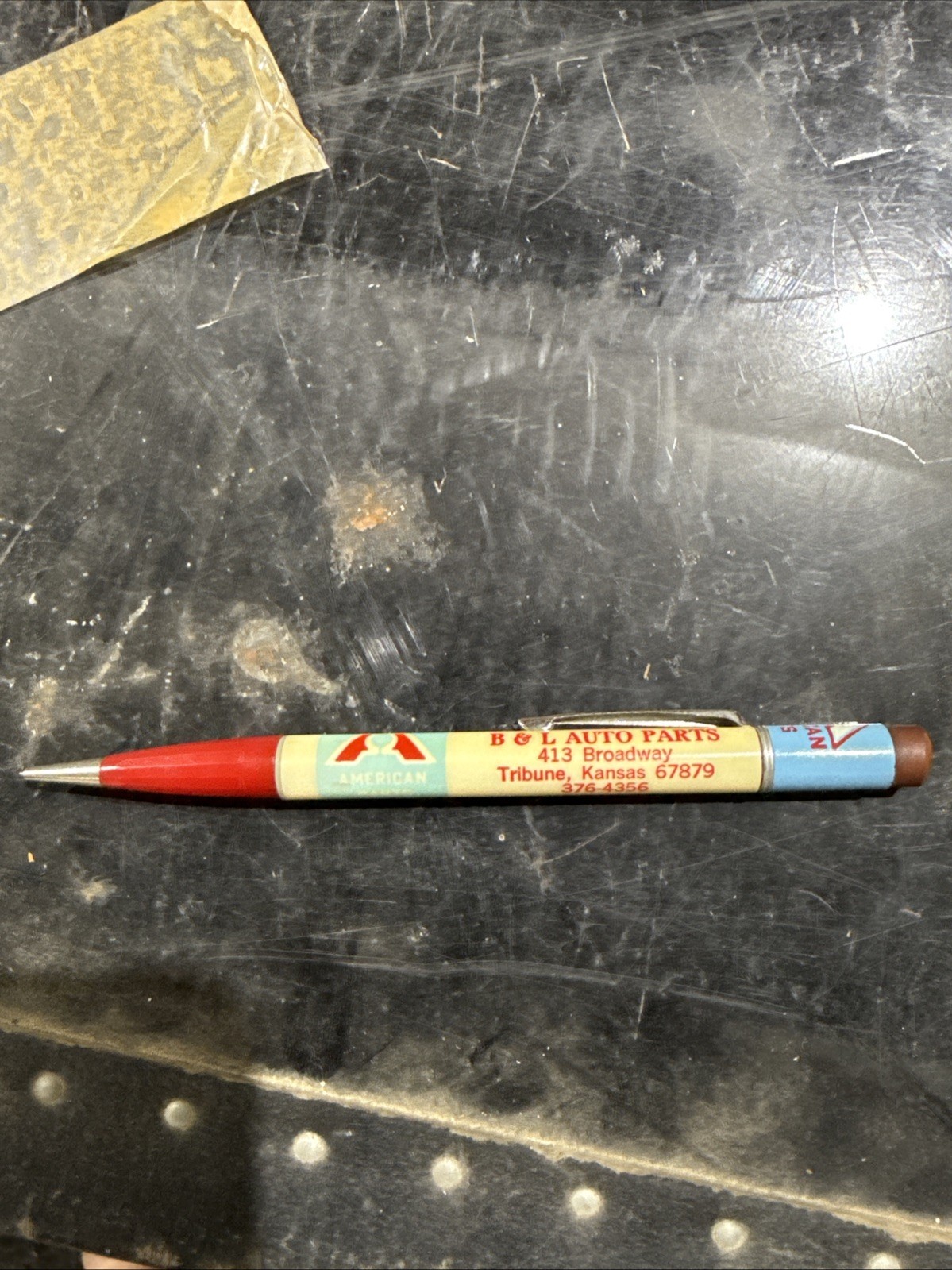 Vintage B&L Auto Parts Mechanical Pencil Tribune KS American Parts