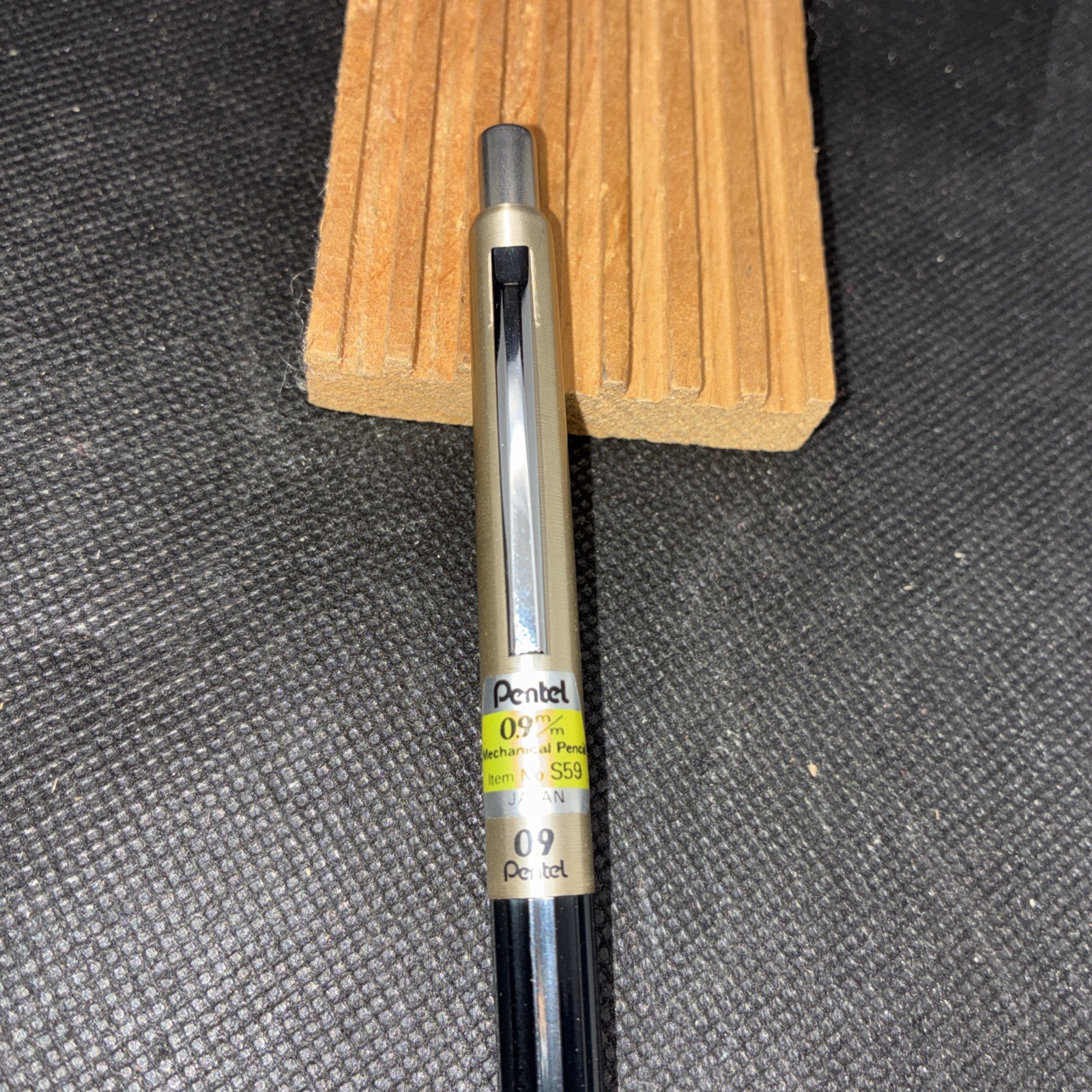 Vintage Pentel S59 Mechanical Pencil 0.9mm Brushed Stainless Steel Japan Loc 1
