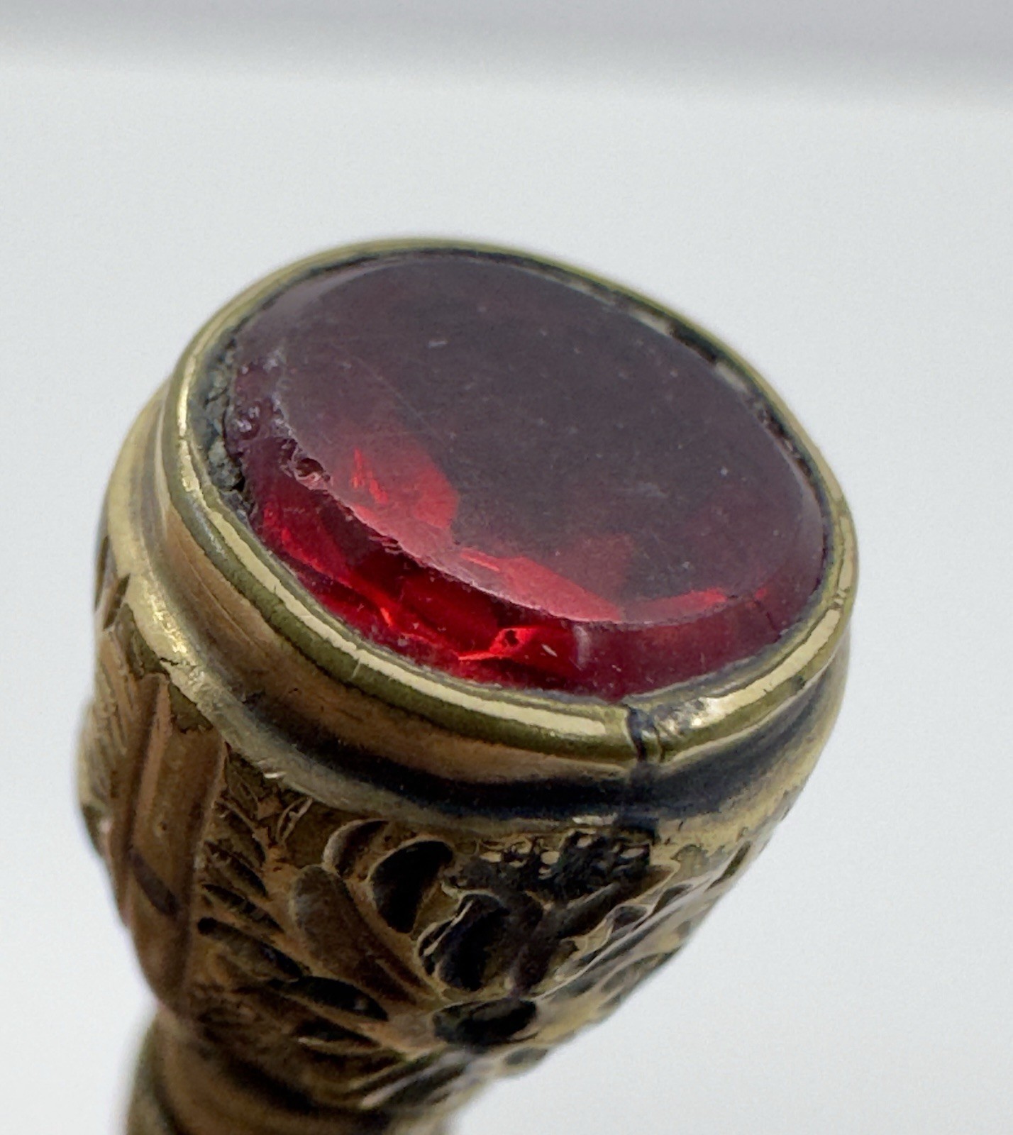 Victorian Telescoping Mechanical Pencil, Floral Repoussé, Retractable Chain