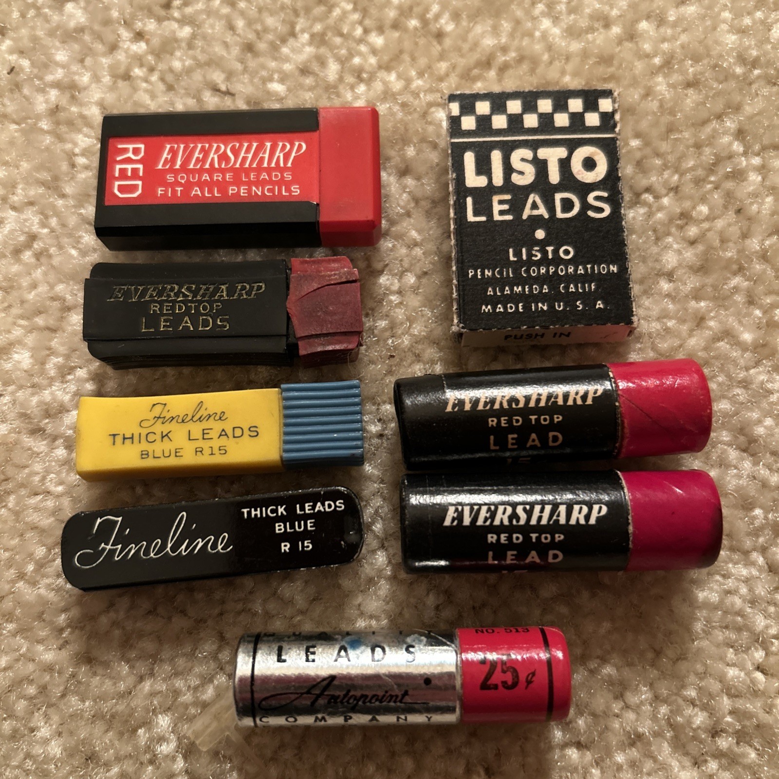 Vintage Mechanical Pencil Leads – Eversharp, Listo, Scheaffer’s, & Autopoint