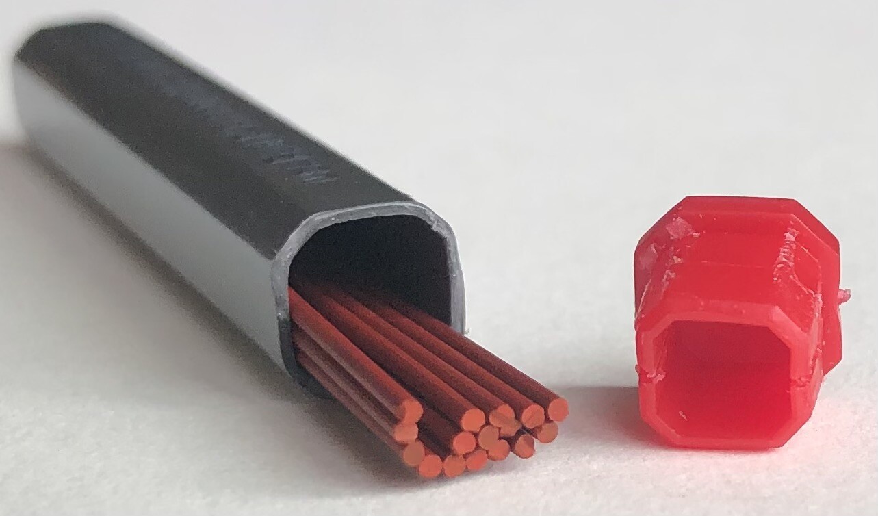 Vintage EAGLE ELECTRONIC Mechanical Pencil Lead RED .9mm NOS 16pk USA