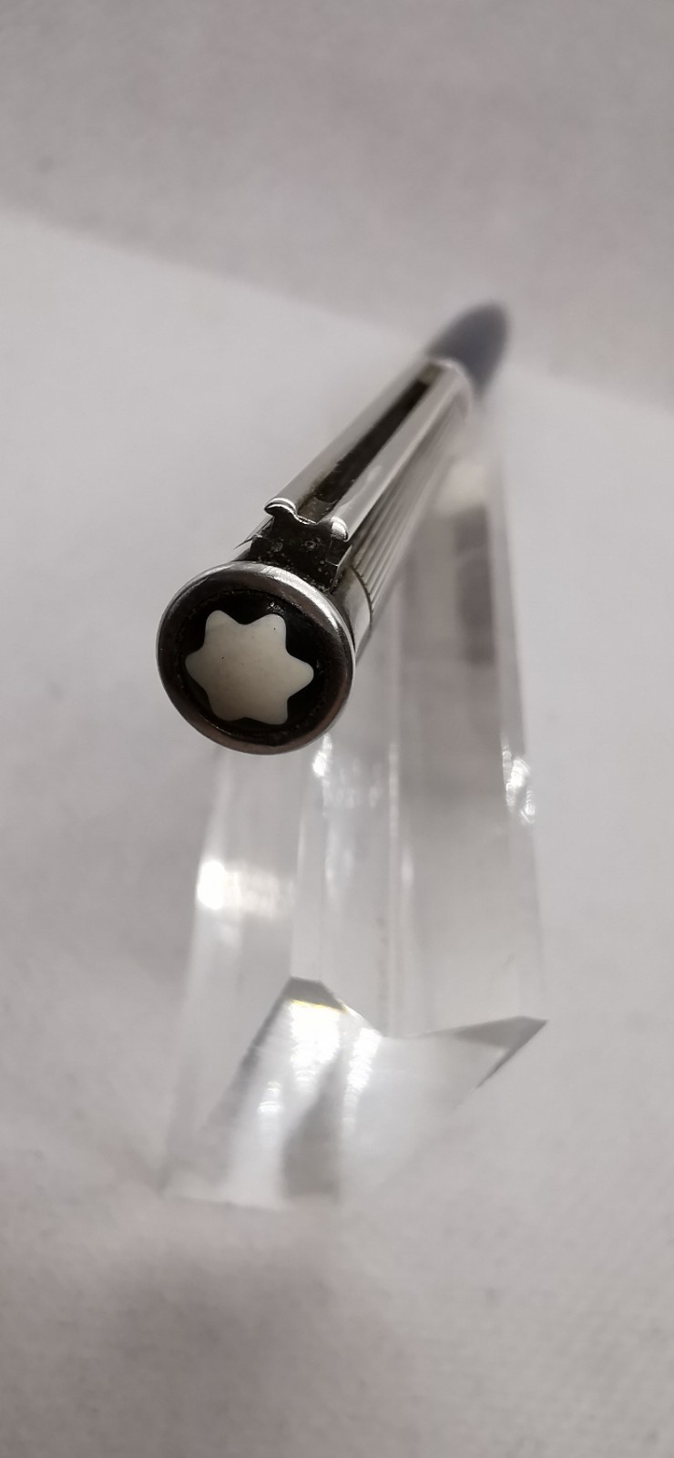 Montblanc Noblesse Oblige Marble Blue Silver Twist Click 0.7mm Mechanical Pen