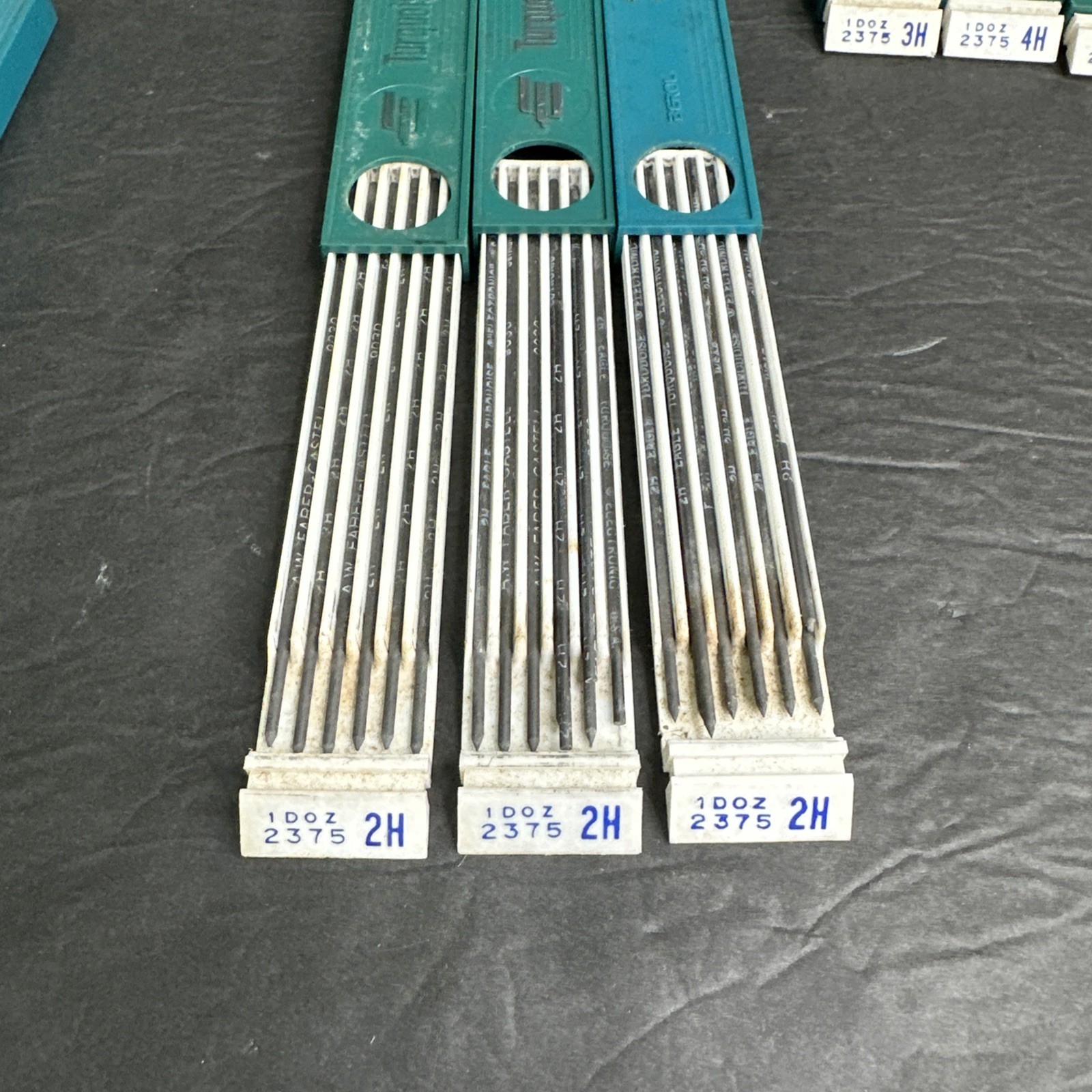 13 Packs Berol Turquoise Eagle 2375 Drawing Leads F 2H 4H 2B HB 3H 6H