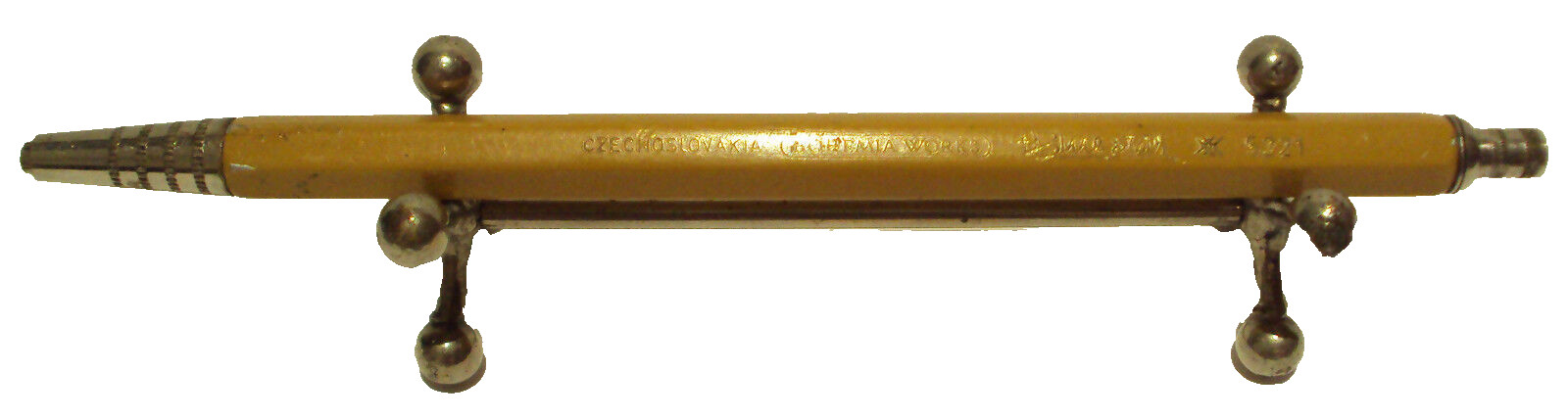 VINTAGE CZECHOSLOVAKIA BOHEMIA WORKS MECHANICAL PENCIL”BLUE STAR”5221 # 426