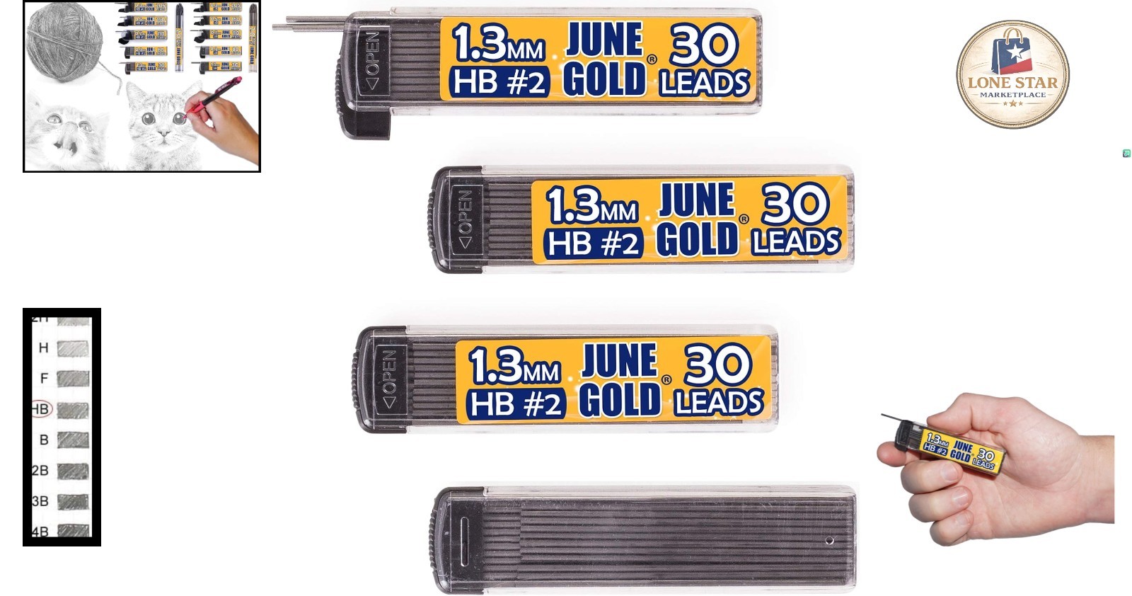 Durable 120-Piece Graphite Lead Refill Set – 1.3 mm HB for Artists and Students