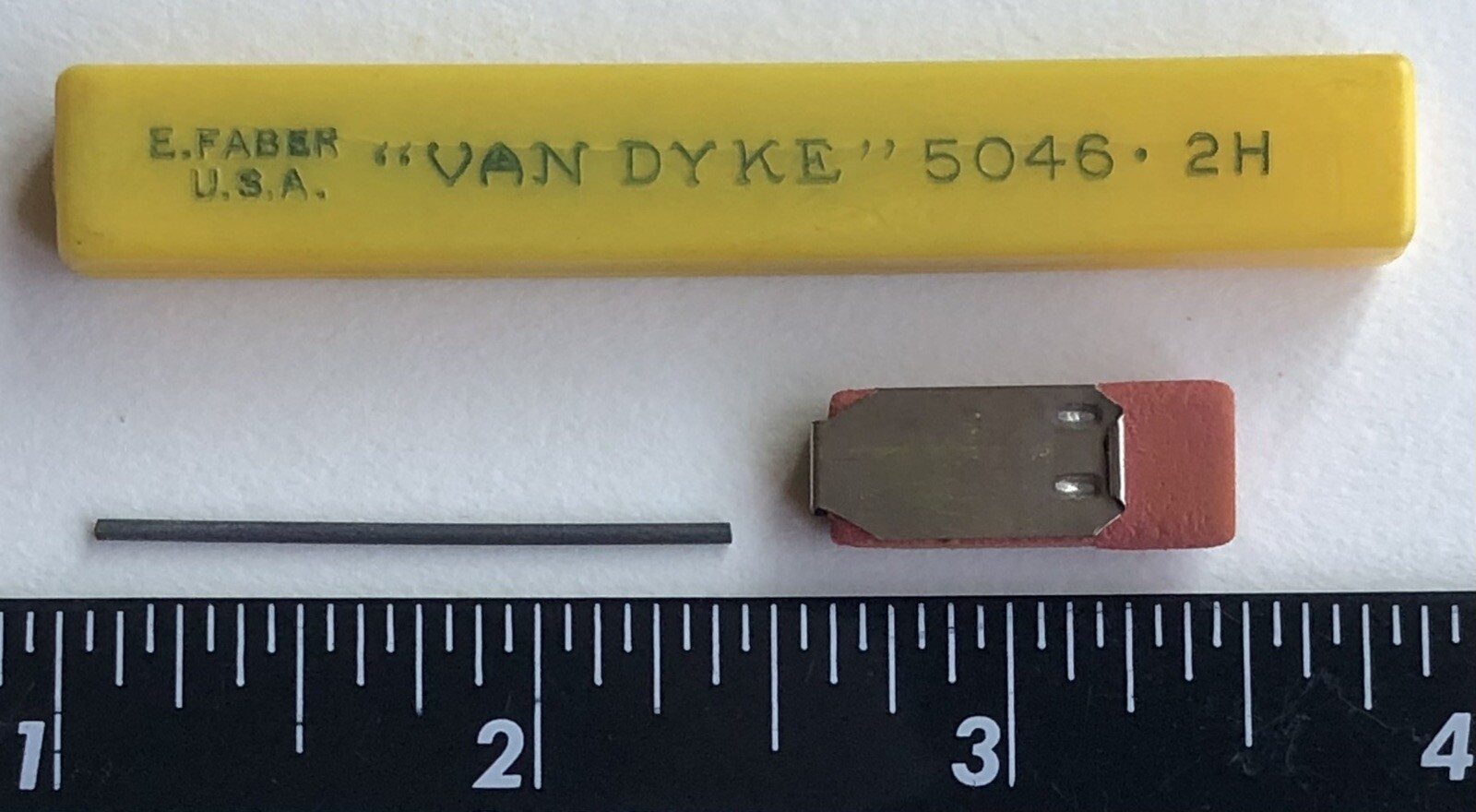 Vintage Eberhard Faber VAN DYKE Mechanical Pencil Lead 2H 1.18mm NOS 18pk USA