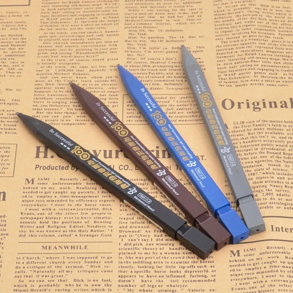 0.9mm 2B Mechanical Pencil Set – Includes 1 Pencil & 6 Lead Refills – Black Lead