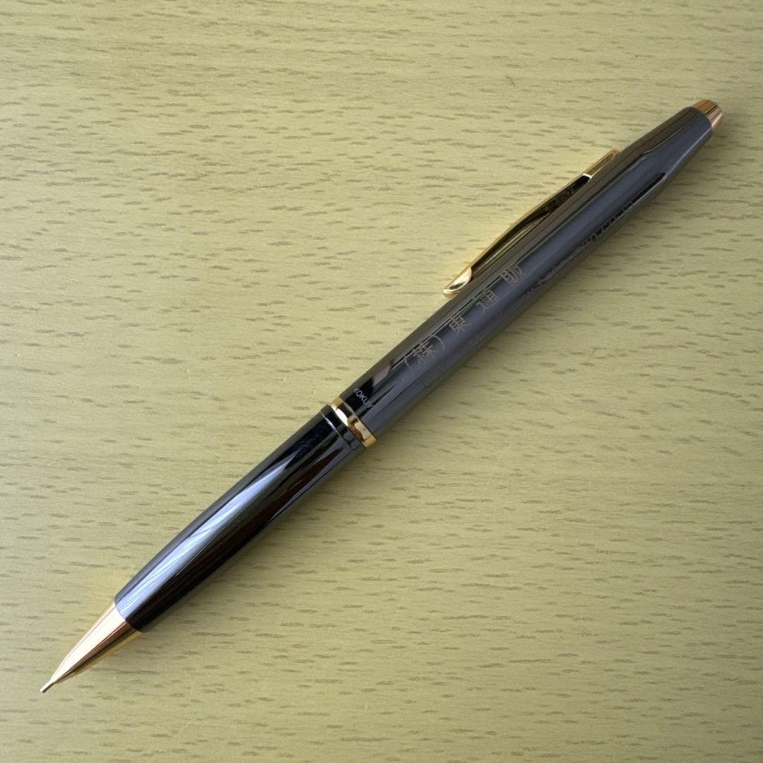 Kokuyo Mistral Body Knock Mechanical Pencil black/gold made japan Discontinued