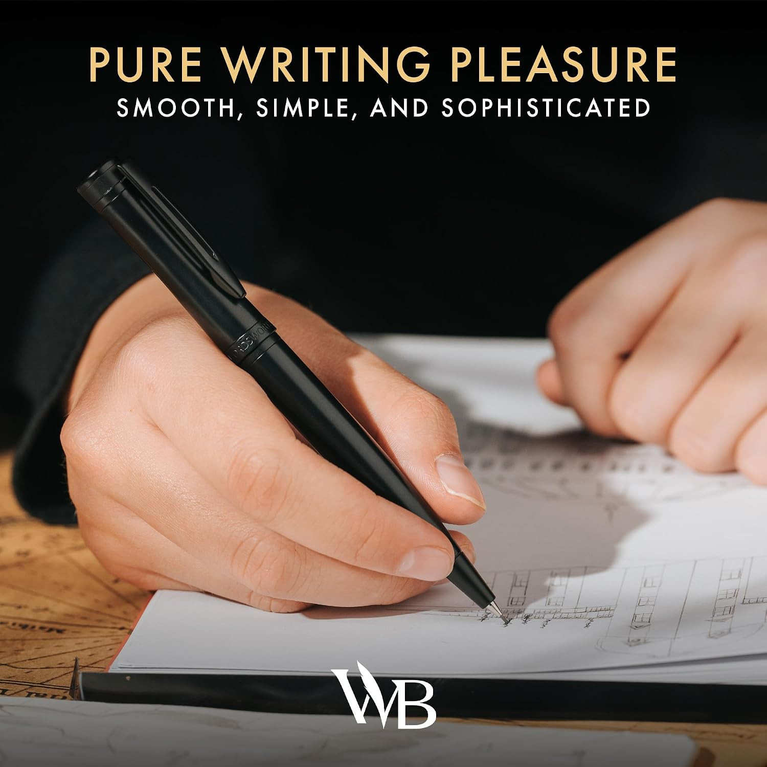 Wordsworth and Black Mechanical Pencil Graphite Lead- Stunning Luxury Metal Penc
