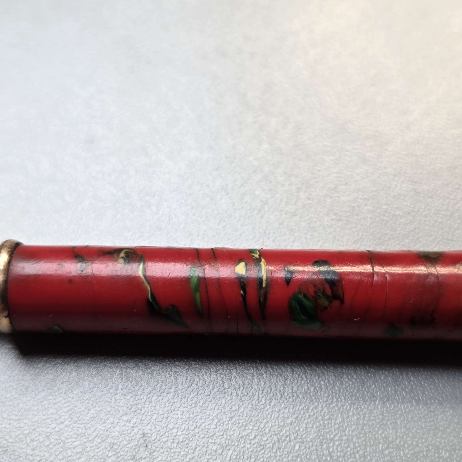 EDWARD TODD & Co. CELLULOID GOLD-FILLED RETRACTABLE MECHANICAL PENCIL CHATELAINE