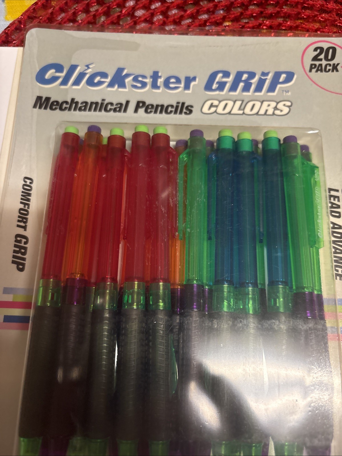 VTG 1999 Sanford Clickster Grip Colors Mechanical Pencils 0.5mm 20 Pk! NOS!