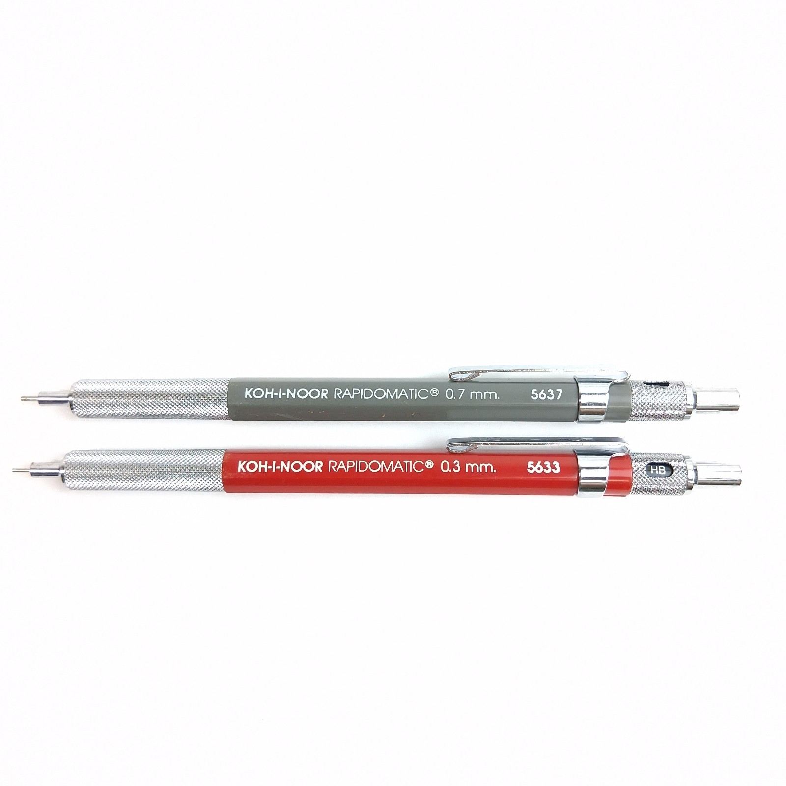 Set Of 2 Koh-I-Noor Rapidomatic 0.7mm 5637 & 0.3mm 5633 Mechanical Pencils
