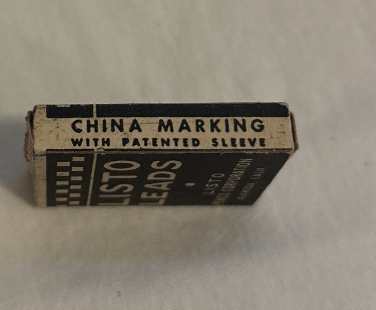 Vintage Listo Lead Black No. 162 Original 3 Pieces In The Box