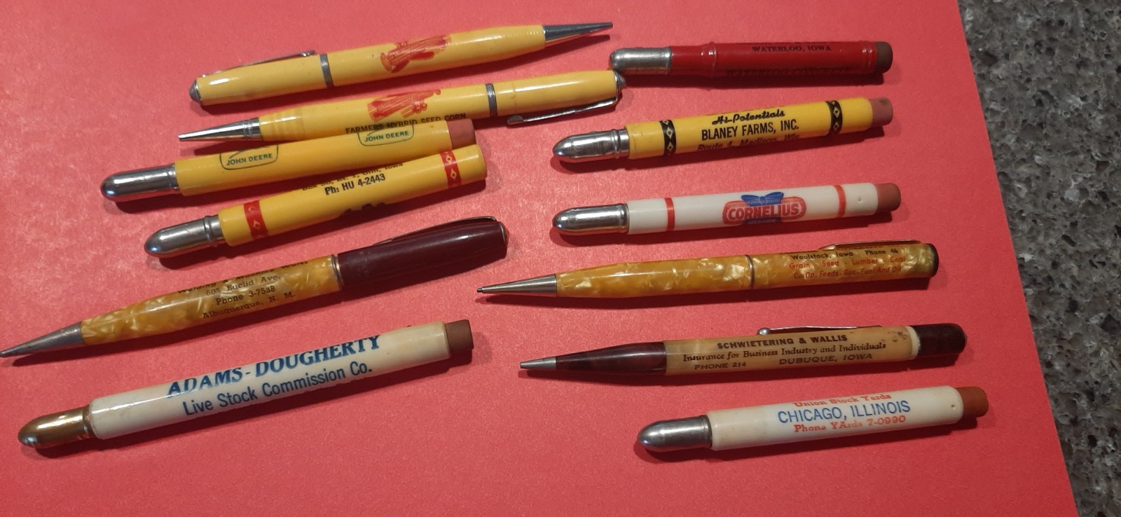 Bullet Pencils Mechanical Pencils Midwest Vintage Advertising Lot of 1 dozen