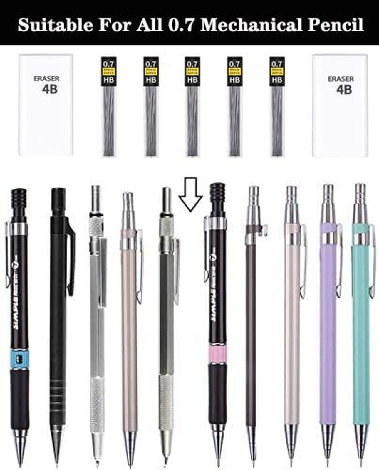 Lifreer 0.7 Lead Refills (1080 Pcs), Unbreakable 0.7 mm lead refills And 2 Pr…