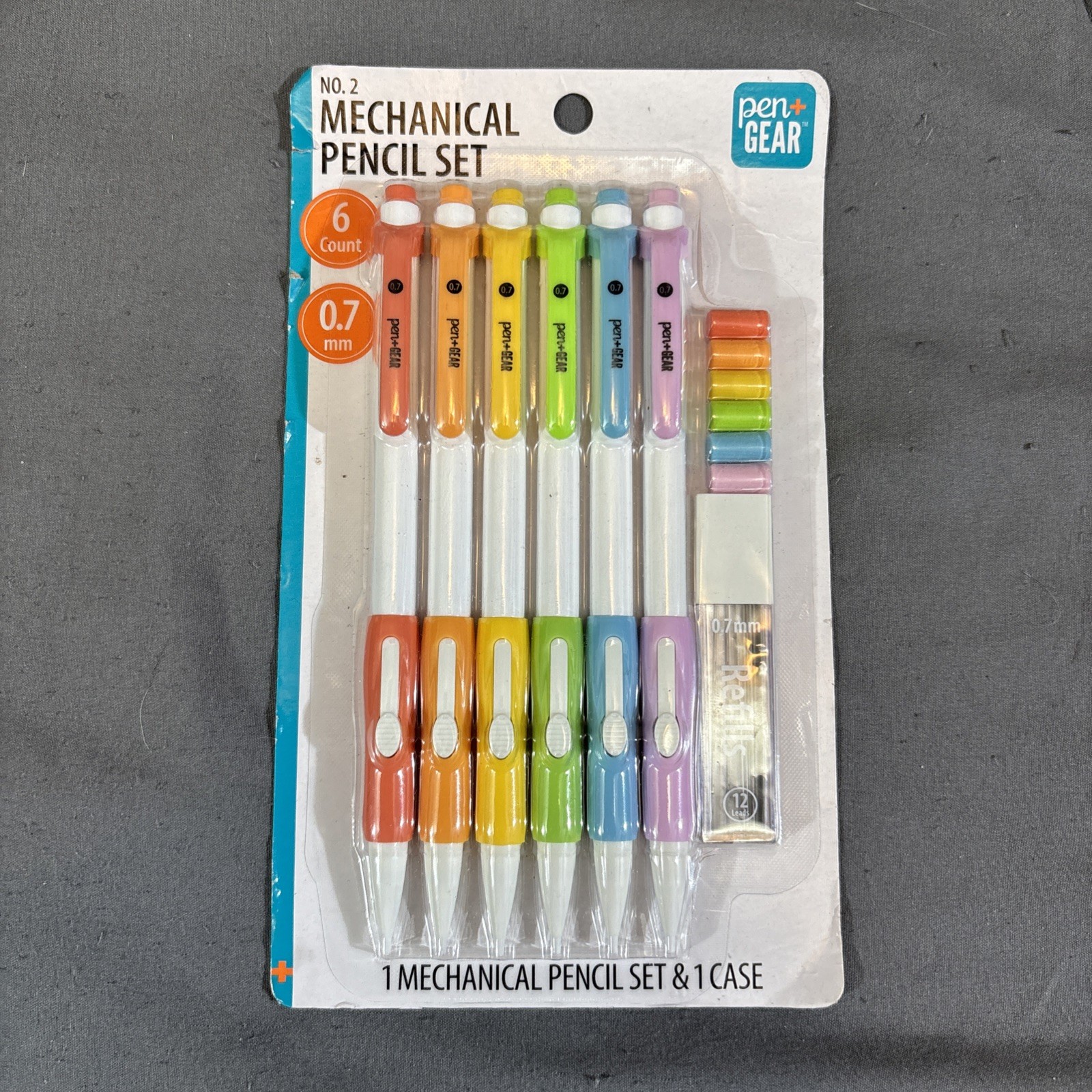 Pen+Gear #2 – 6 Colors, Mechanical Pencil Set 0.7 Mm Lead 6 Pack