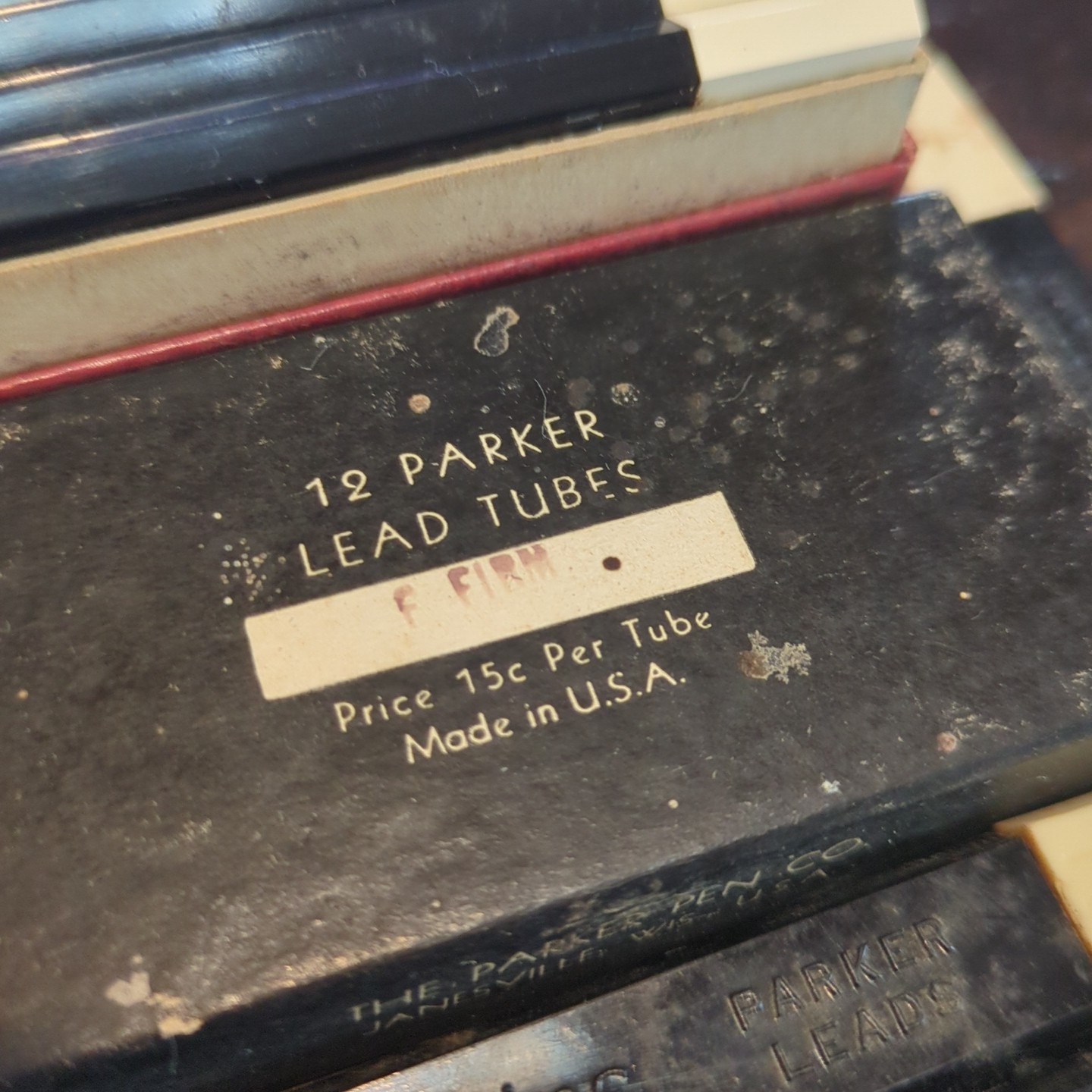16 x Vintage PARKER Writefine 2 3/4″ Mechanical Pencil Lead NOS Red, F, MED, 2H
