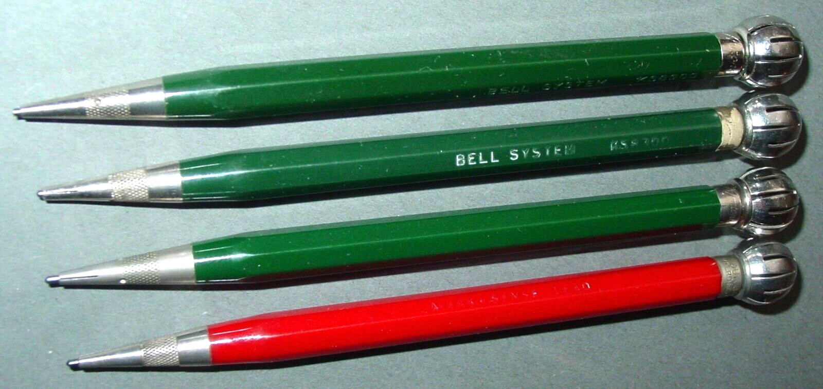 4 Vintage Bell Systems Autopoint Phone Dialer Mechanical Pencils Mixed Lot USA