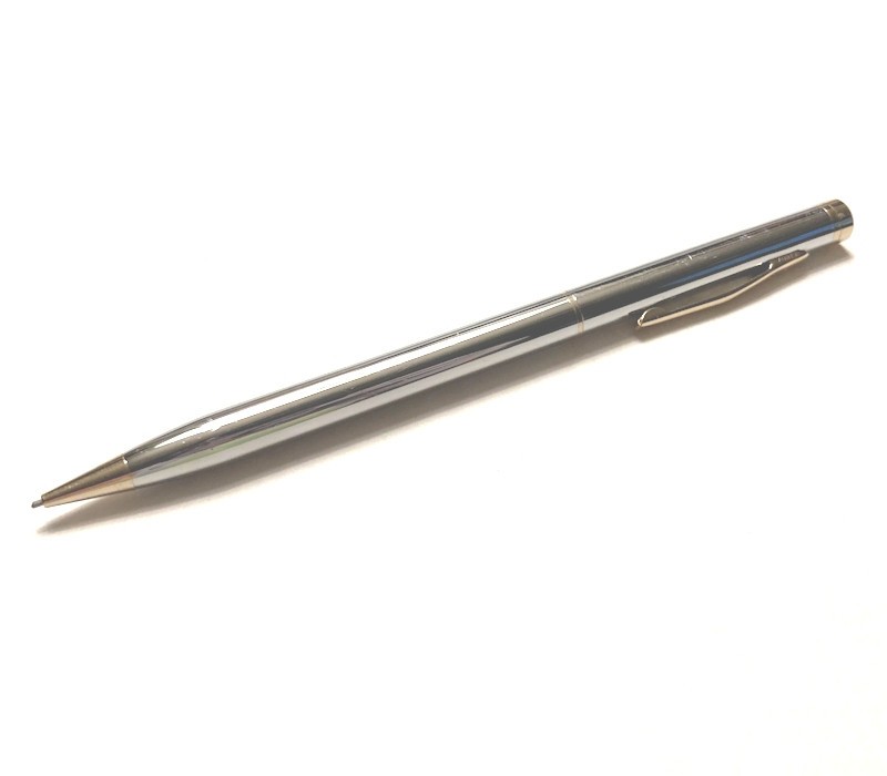 Vintage Mechanical Twist Pencil Business Sleek Silver Gold Color Pocket Clip