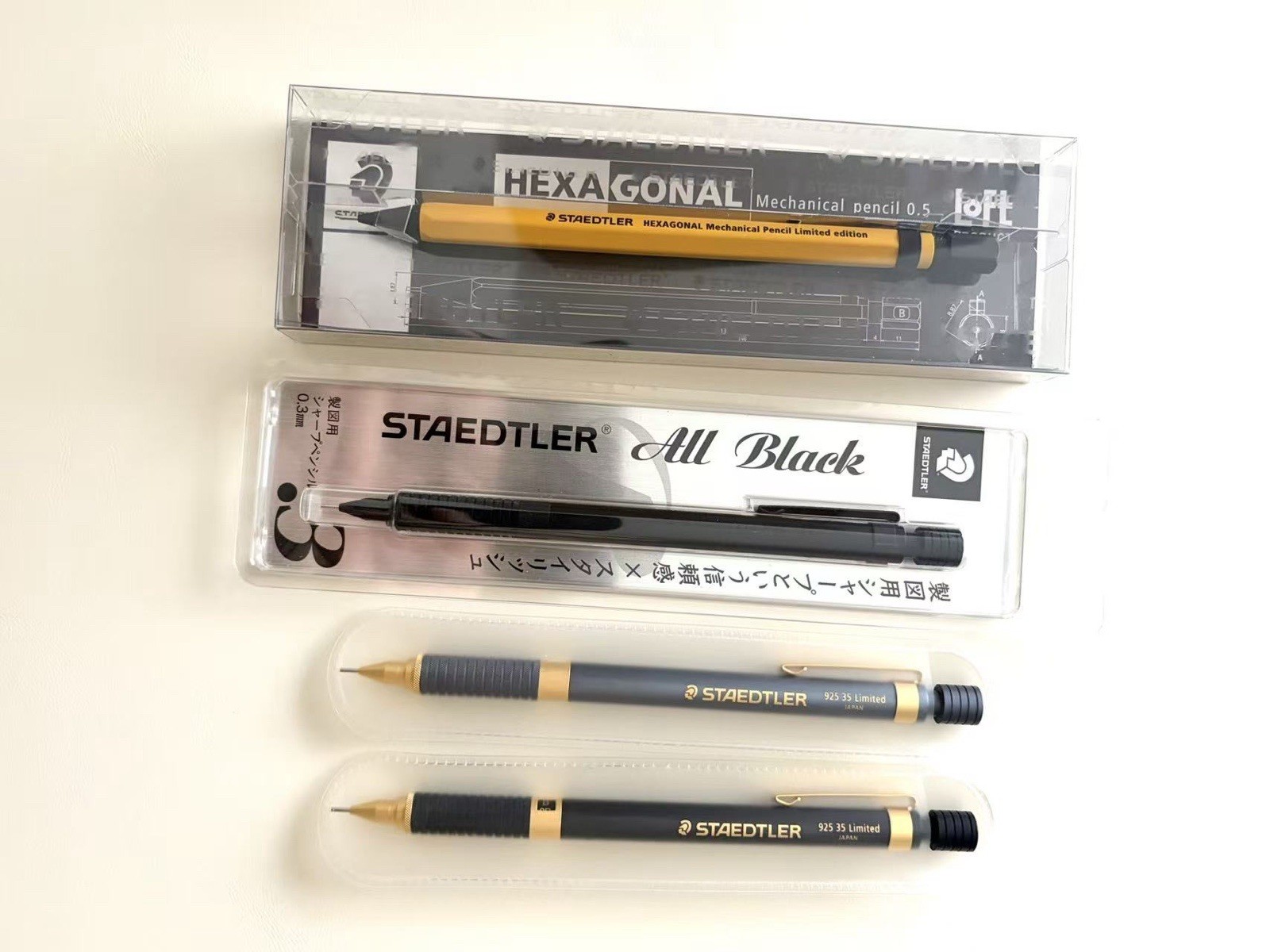 STAEDTLER 925 35 & LoFt Hexagonal Limited Drafting Pencil Set of 4 Japan