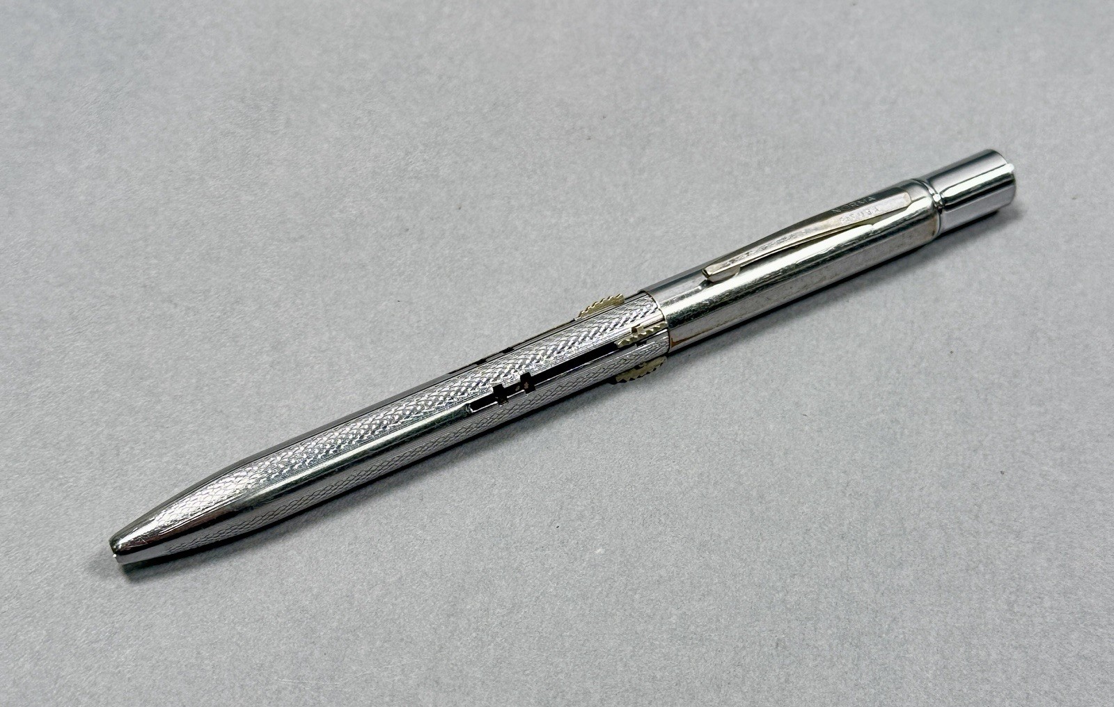 Vintage Original Norma 4 Color Mechanical Pencil Eraser Patent USA Silver Tone