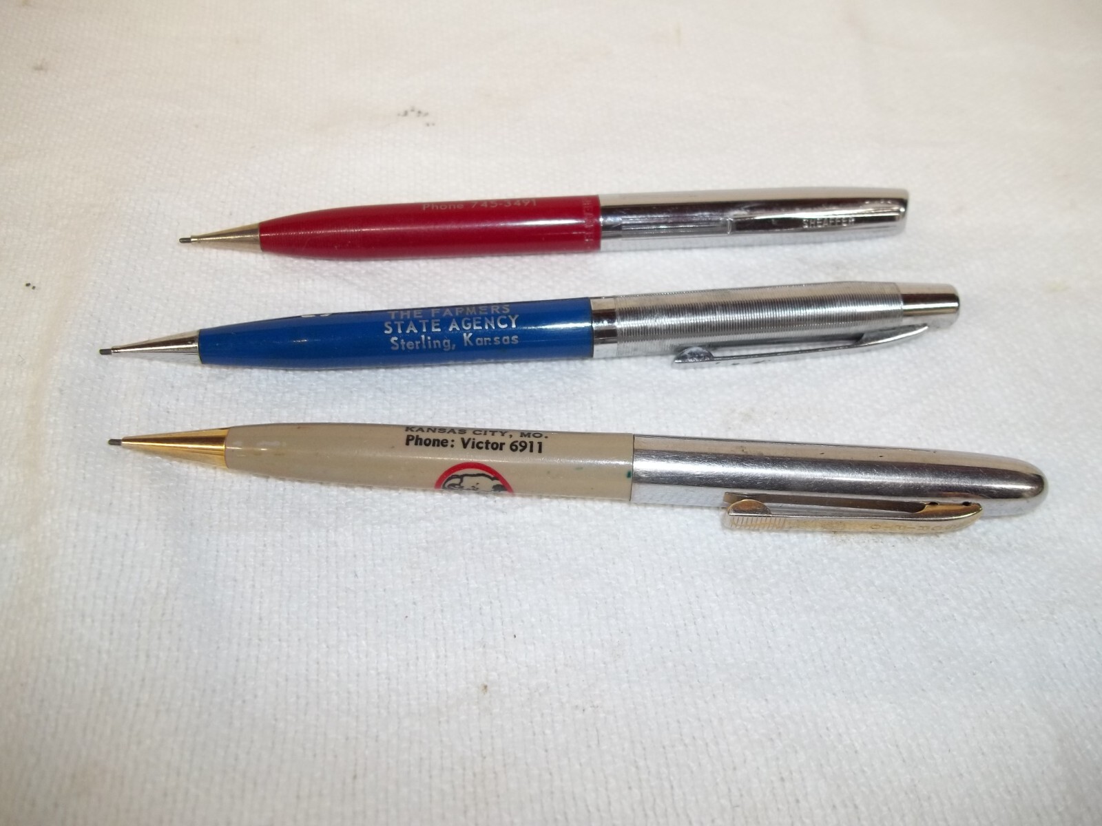 A+4 Lot of (3) SCRIPTO Mechanical Lead Pencils