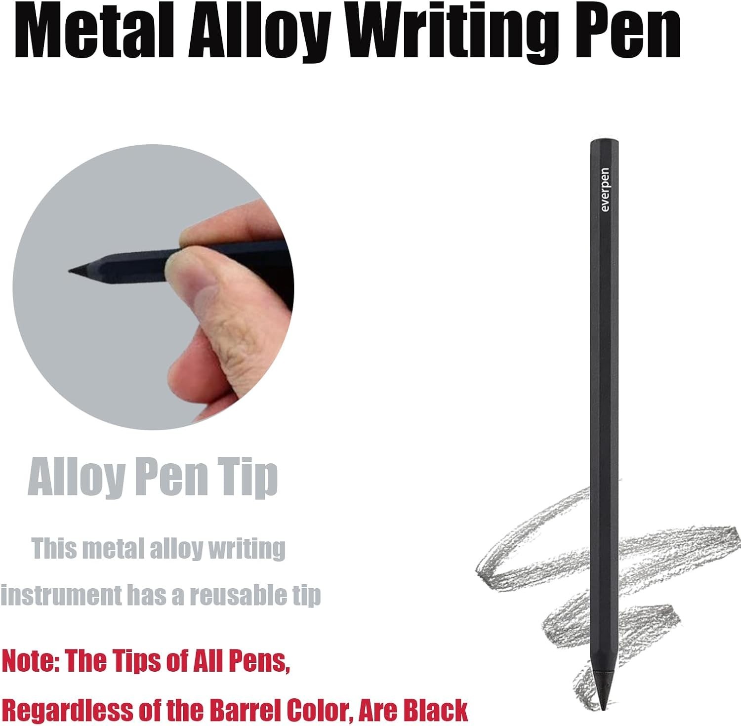 Pencil, Forever Pencil, Metal Alloy Writing Instrument, That Never Needs Shar…