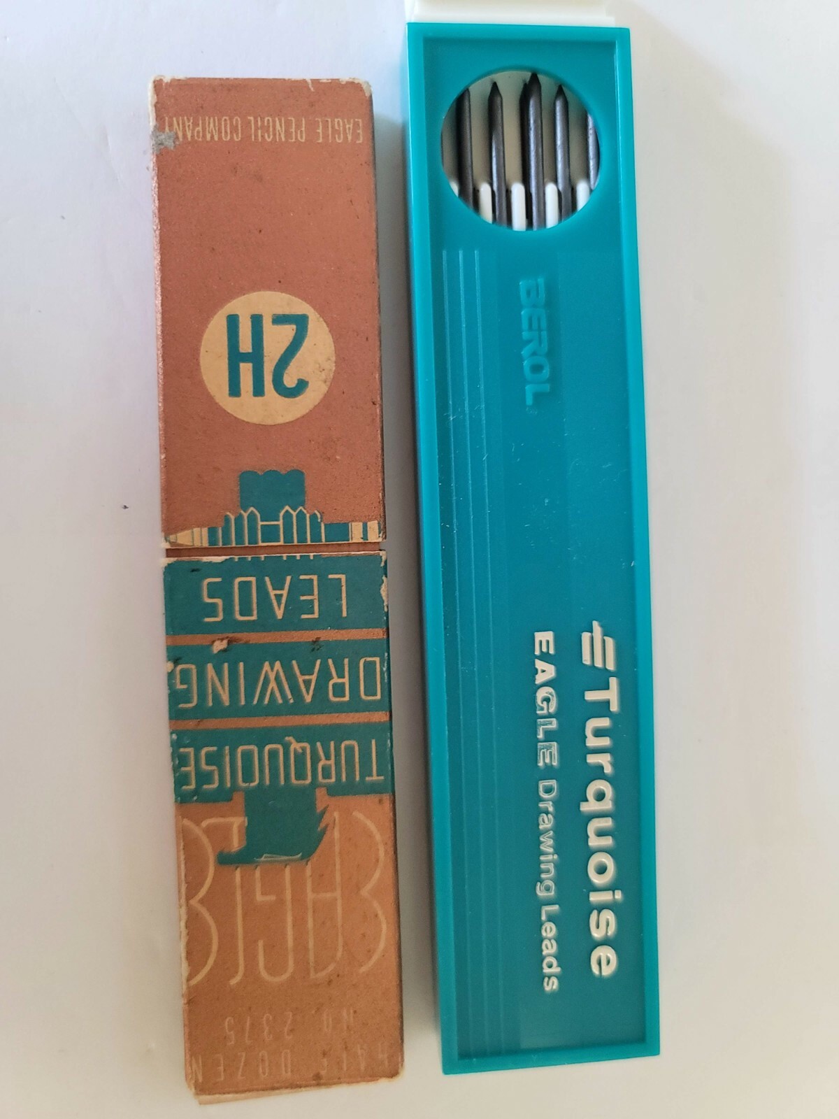 Lot of 5 Vintage Pencil Leads Graphite Koh-I-Noor Eagle Turquoise