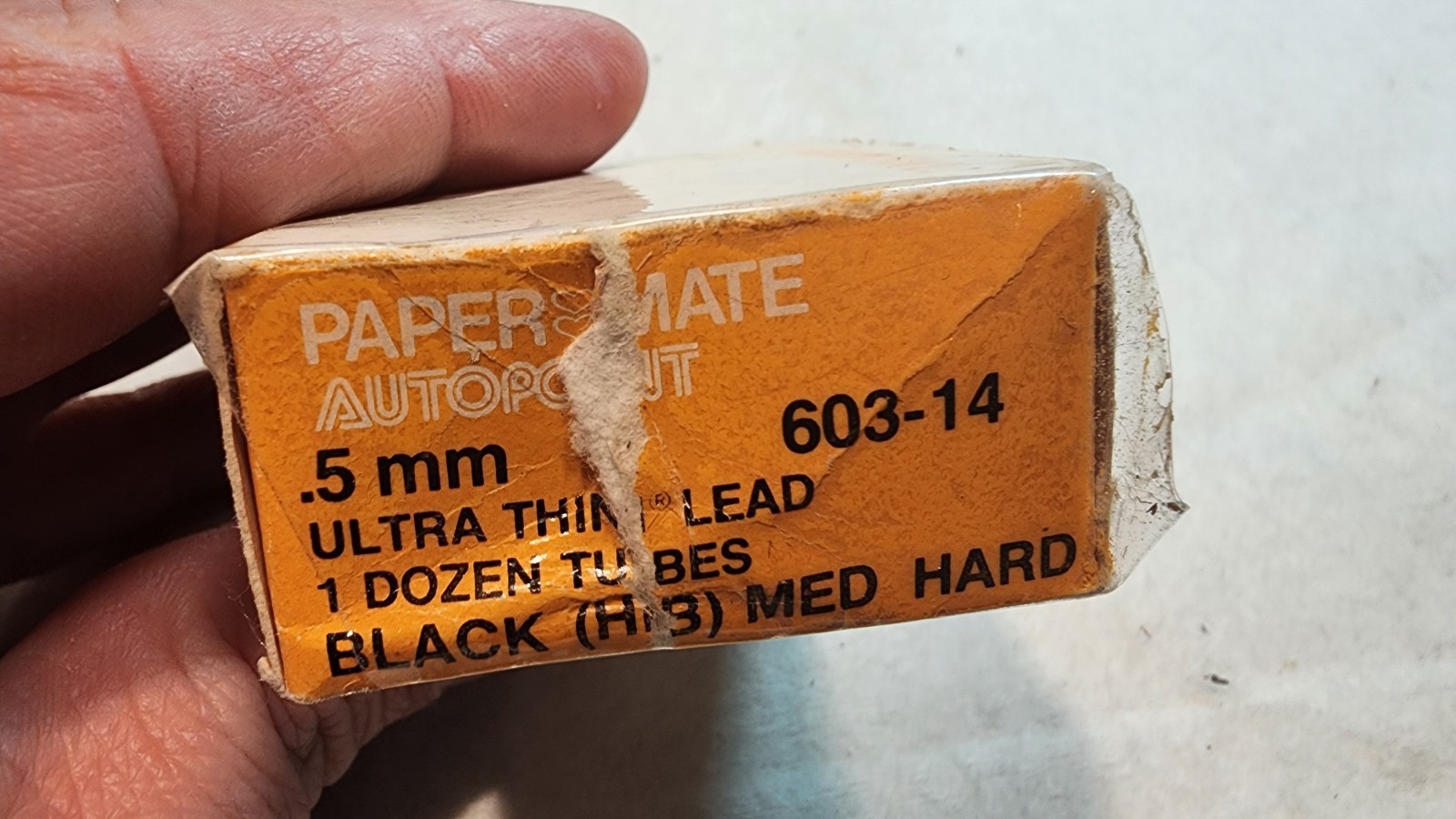 Vintage Autopoint Black Med Hard Leads Box of 10 Tubes .5 mm Paper Mate, 603-14